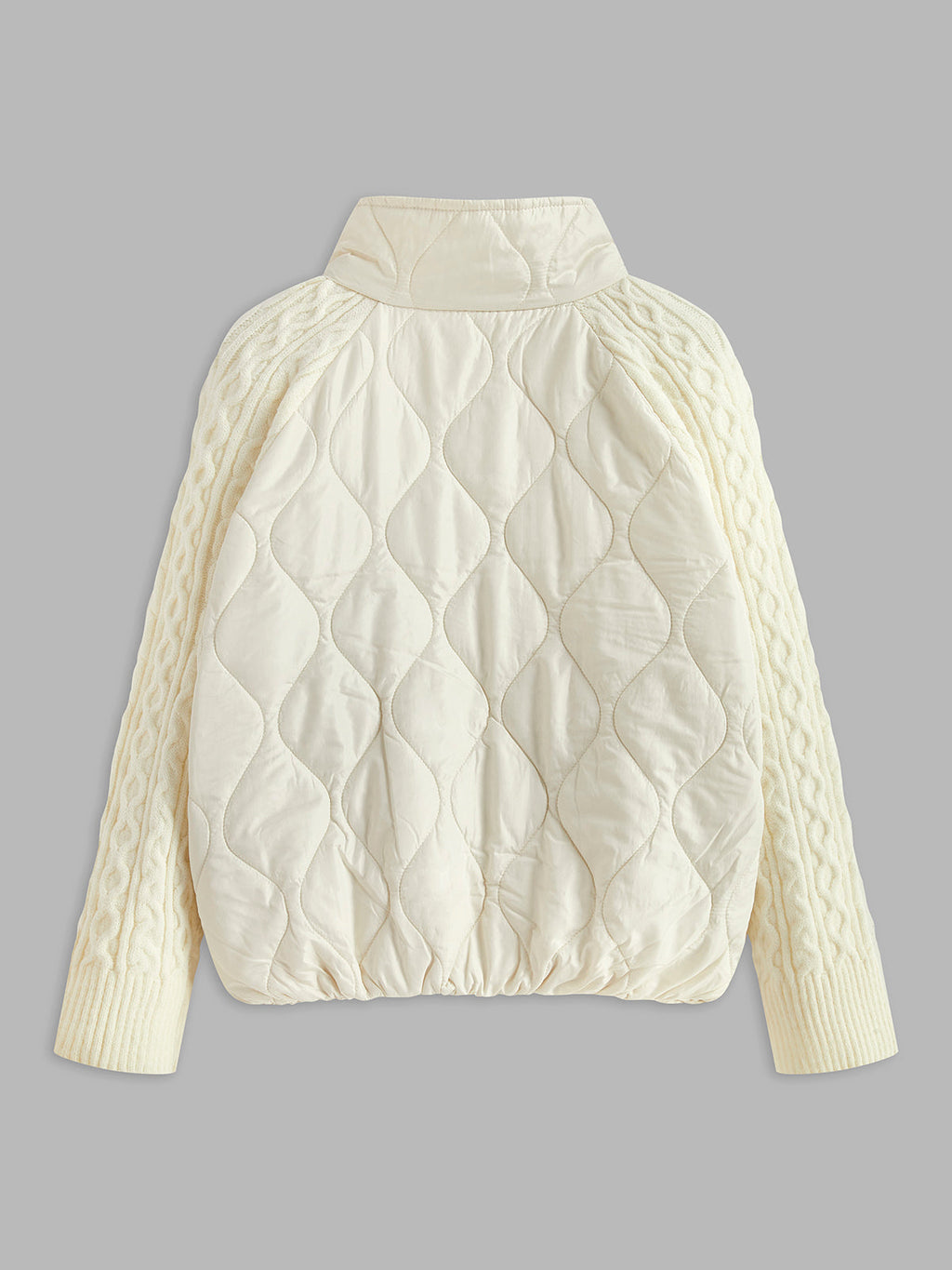 Düğmeli Klipsli Yaka Panelli Örgü Ceket