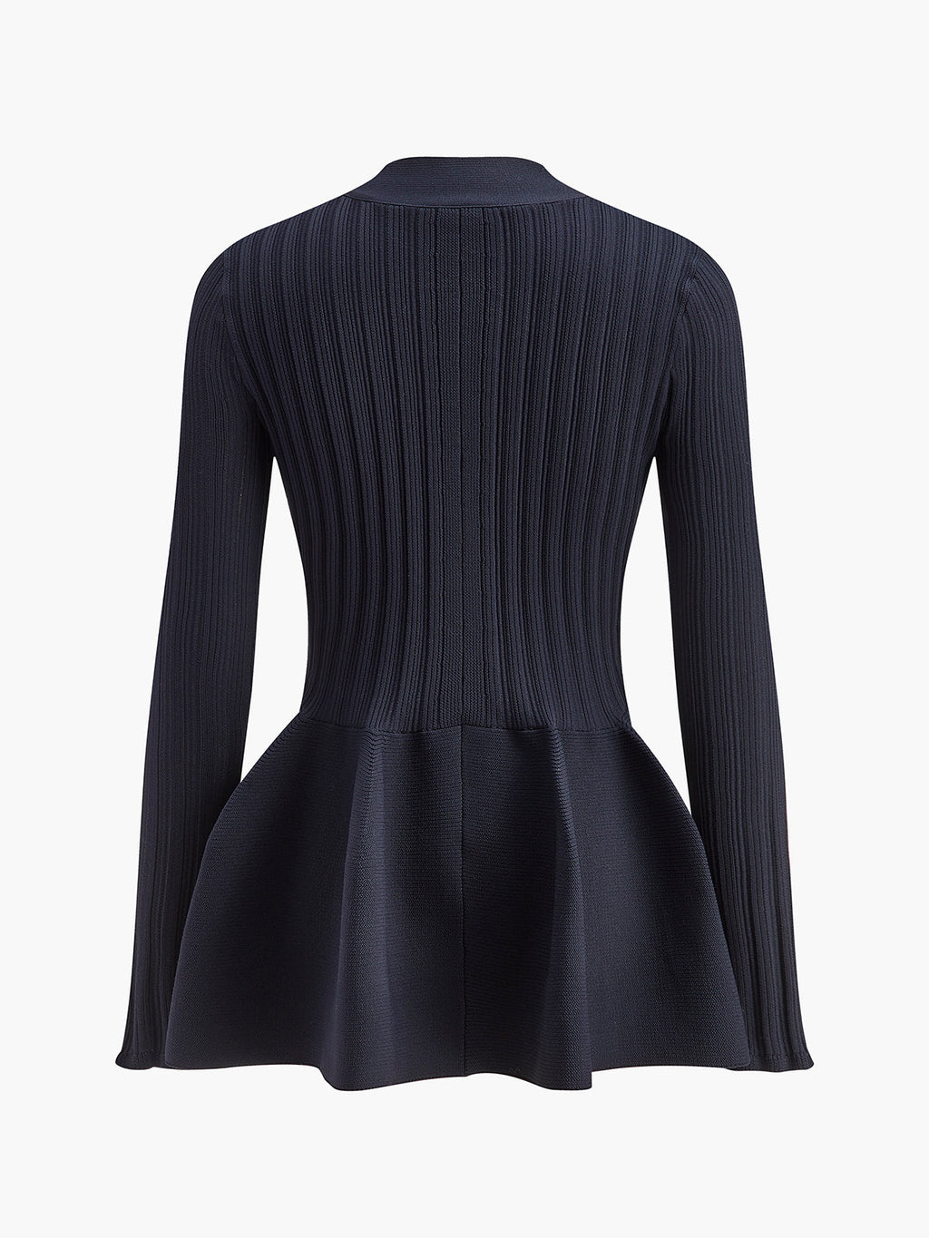 V Yaka Fırfır Düğmeli Hırka