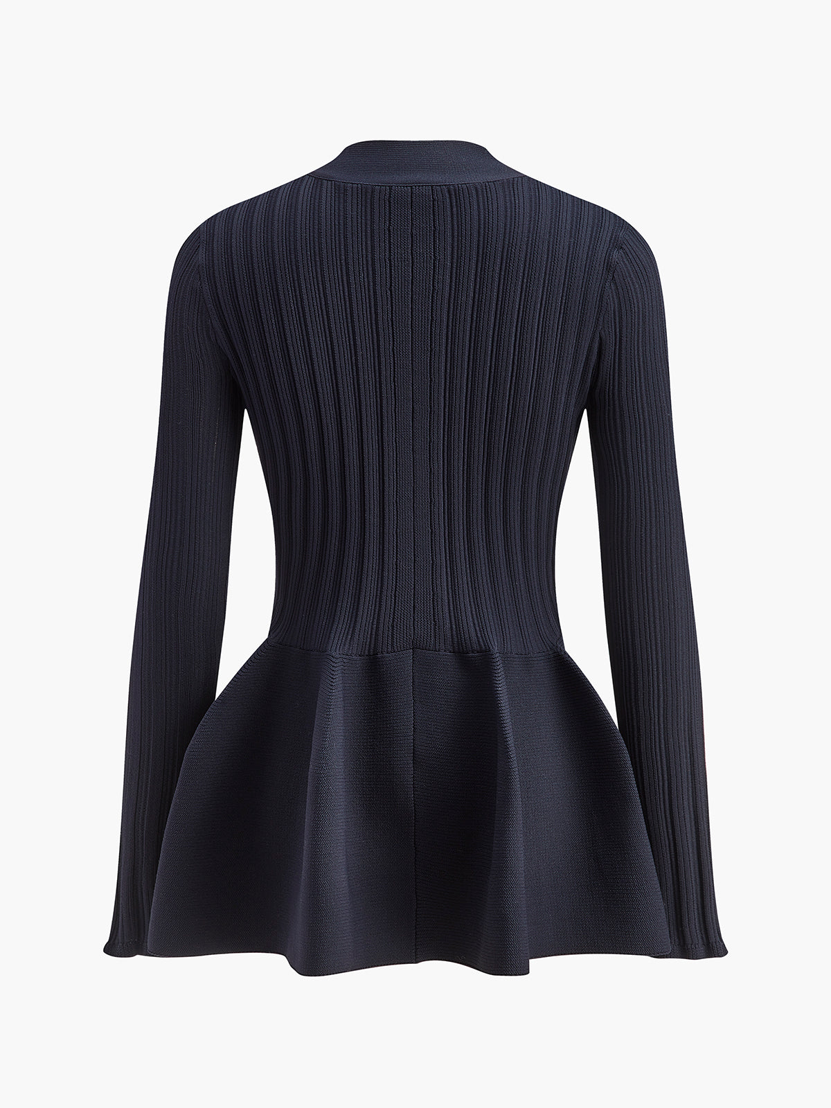 V Yaka Fırfır Düğmeli Hırka