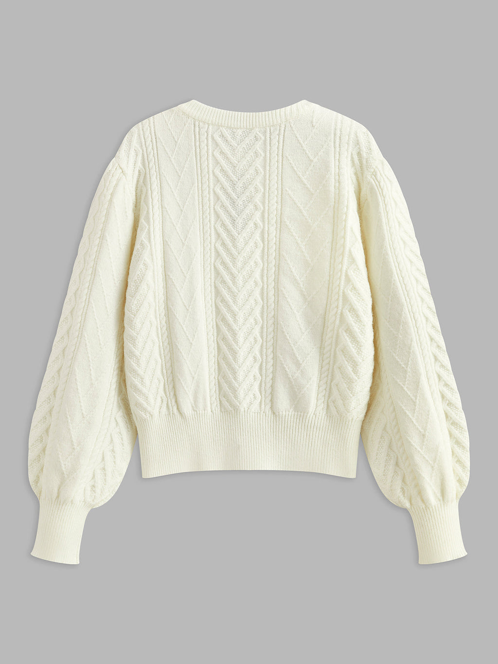 Fiyonklu Örgü Top Desenli Kazak