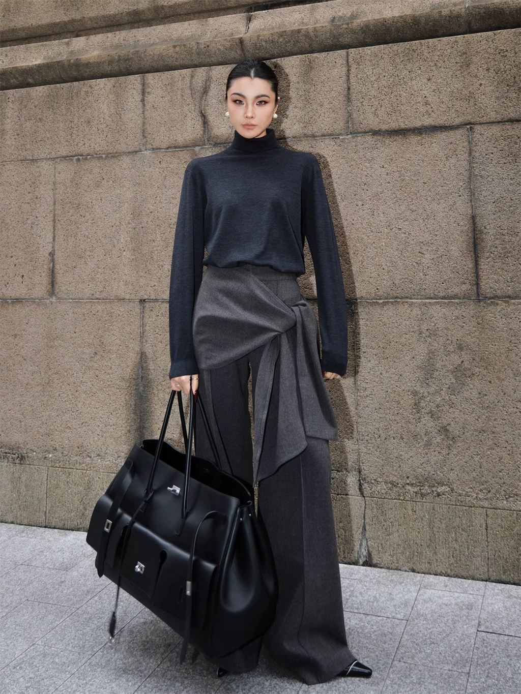 Utility Orta Bel Düğümlü Tasarım Pantolon