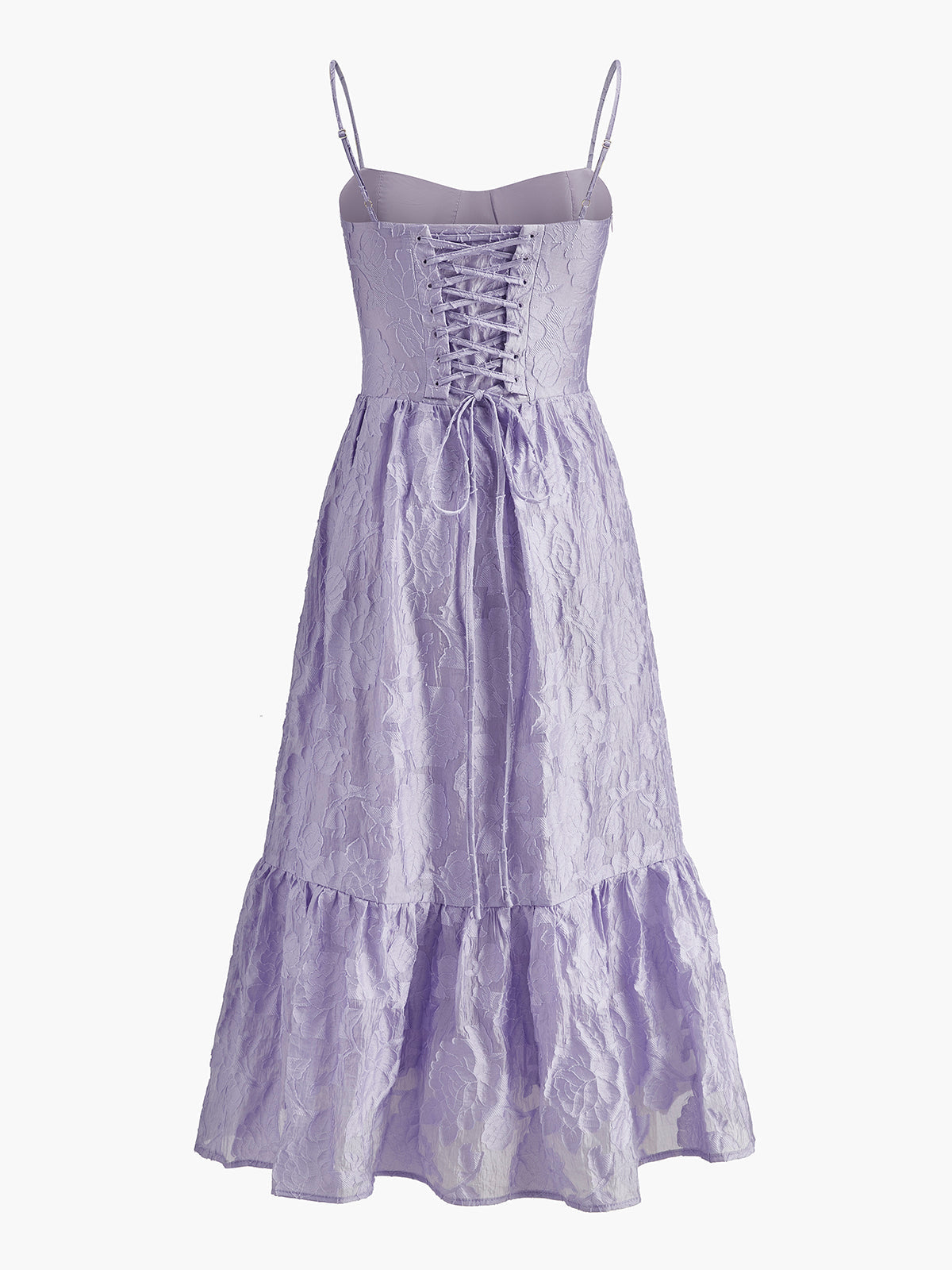 Çekici Çiçek Desenli Jakarlı Korse Elbise