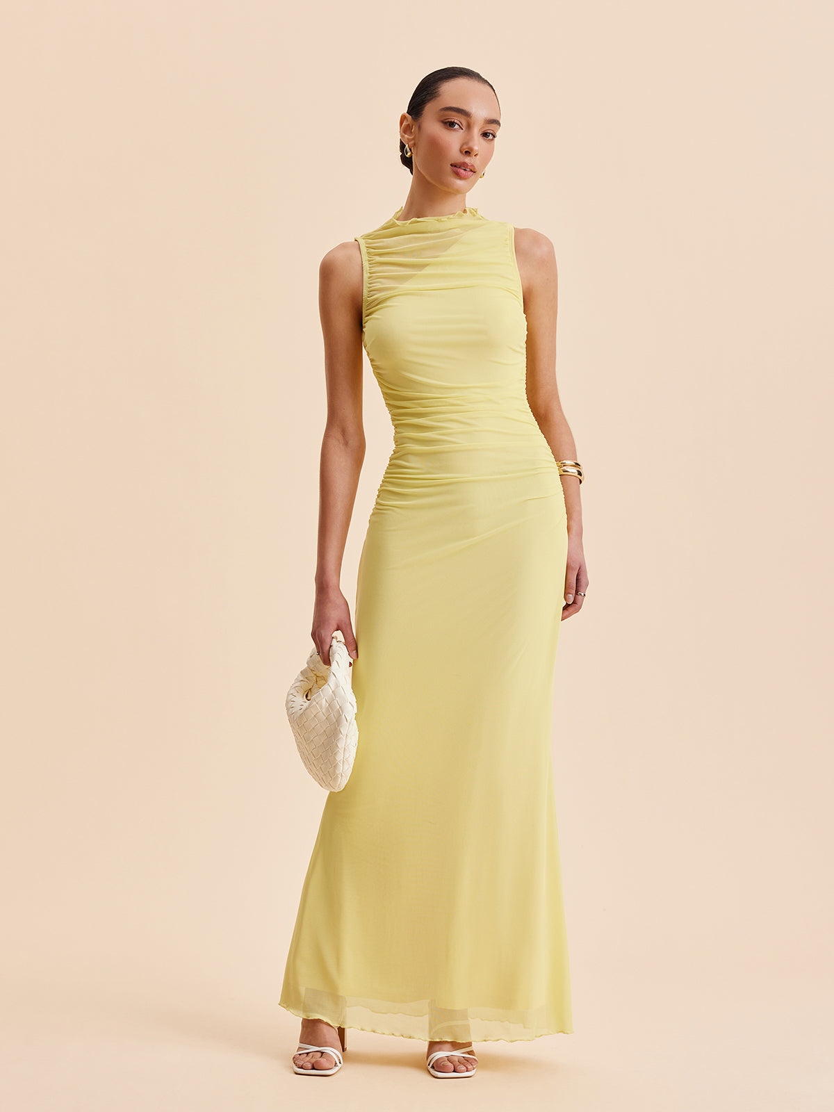 Şık File Detaylı Elbise