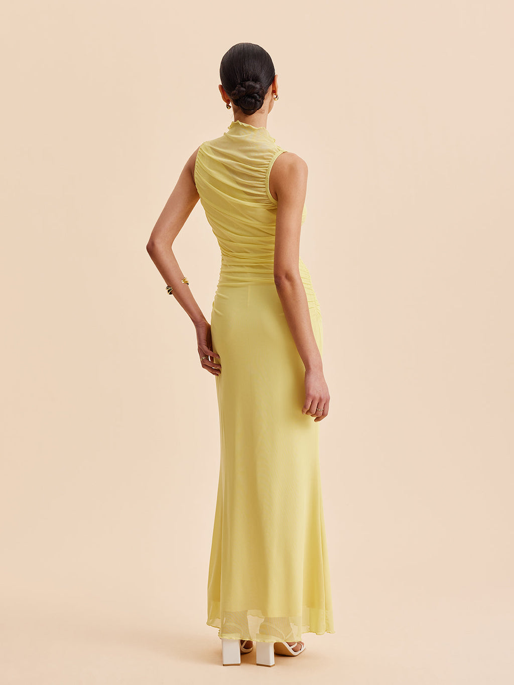 Şık File Detaylı Elbise