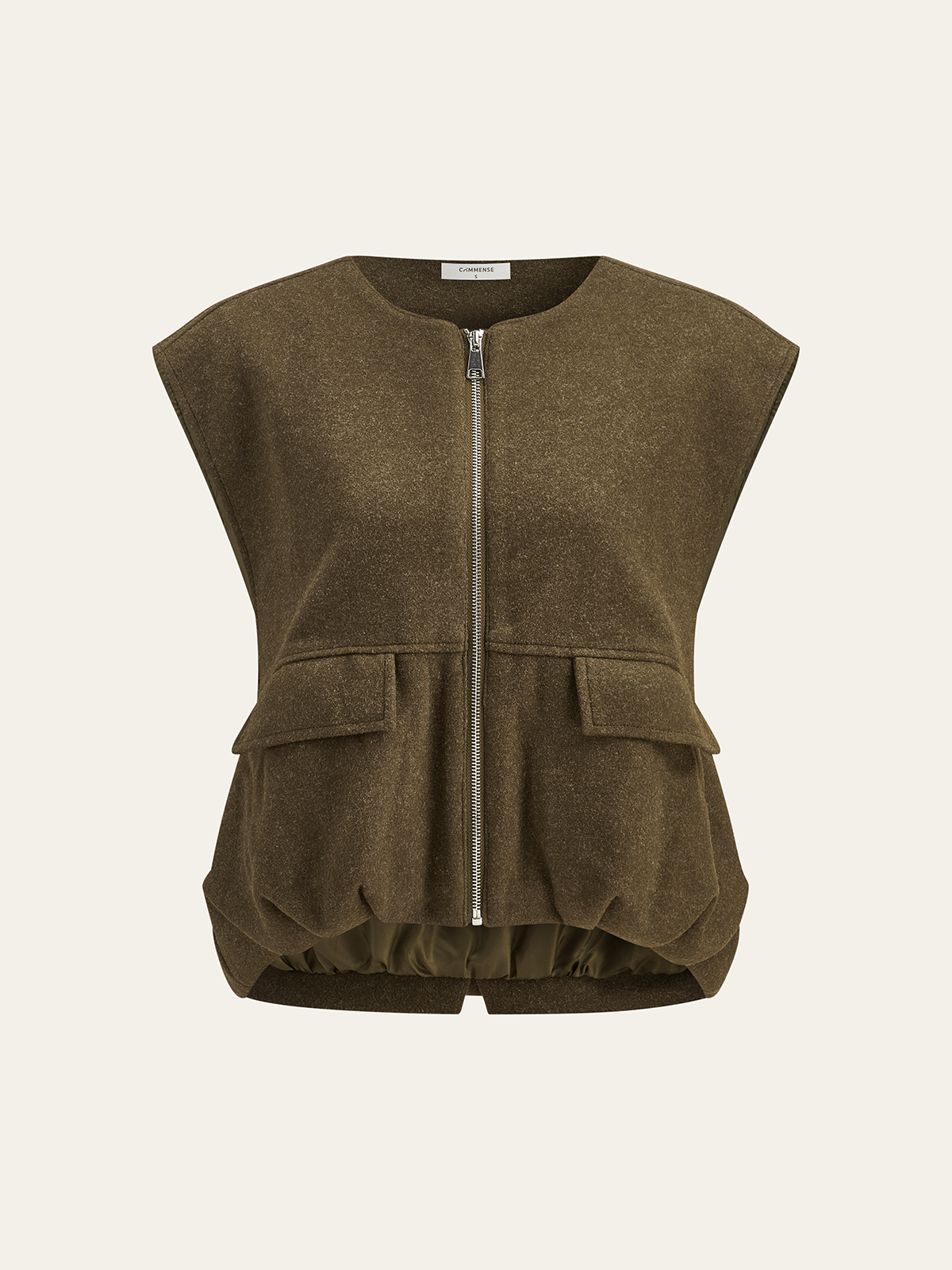 Önü Fermuarlı Kolsuz Yelek