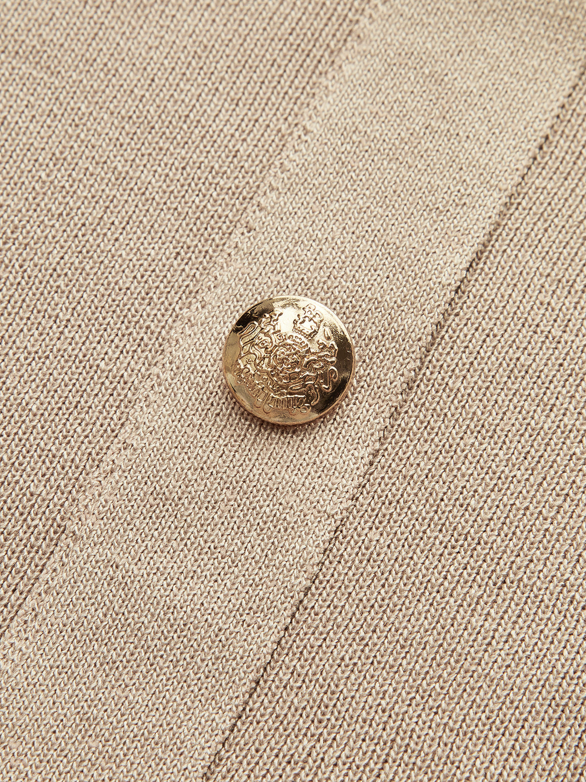 Metalik Düğme Detaylı Hırka ve Midi Boy Etek Takımı