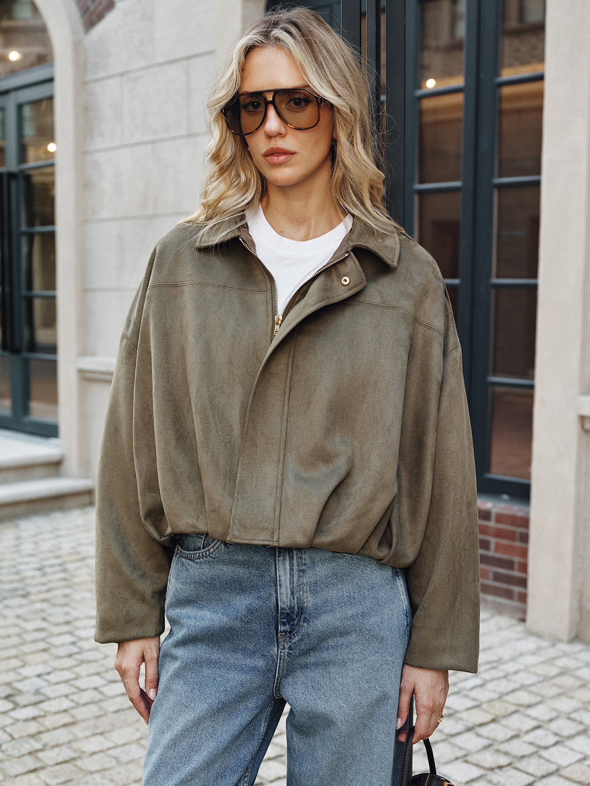 Süet Fermuarlı Ceket