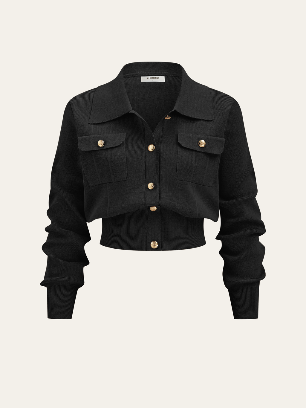 Metalik Düğme Detaylı Hırka ve Midi Boy Etek Takımı