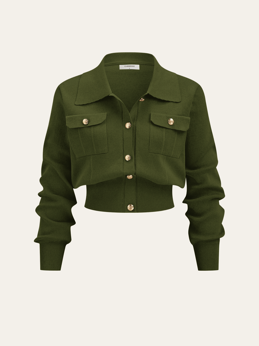 Metalik Düğme Detaylı Hırka ve Midi Boy Etek Takımı