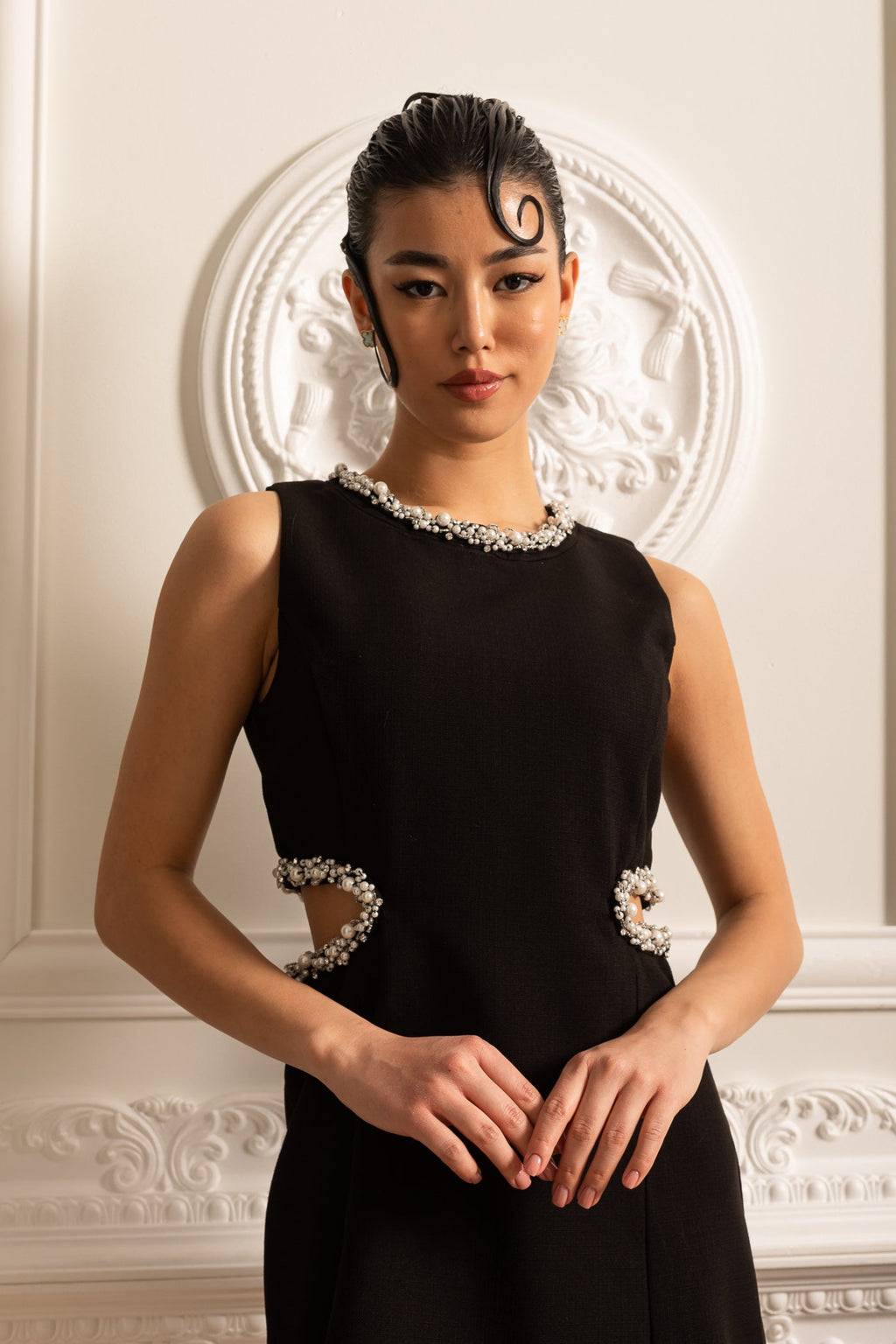 Siyah Mira Mini Elbise