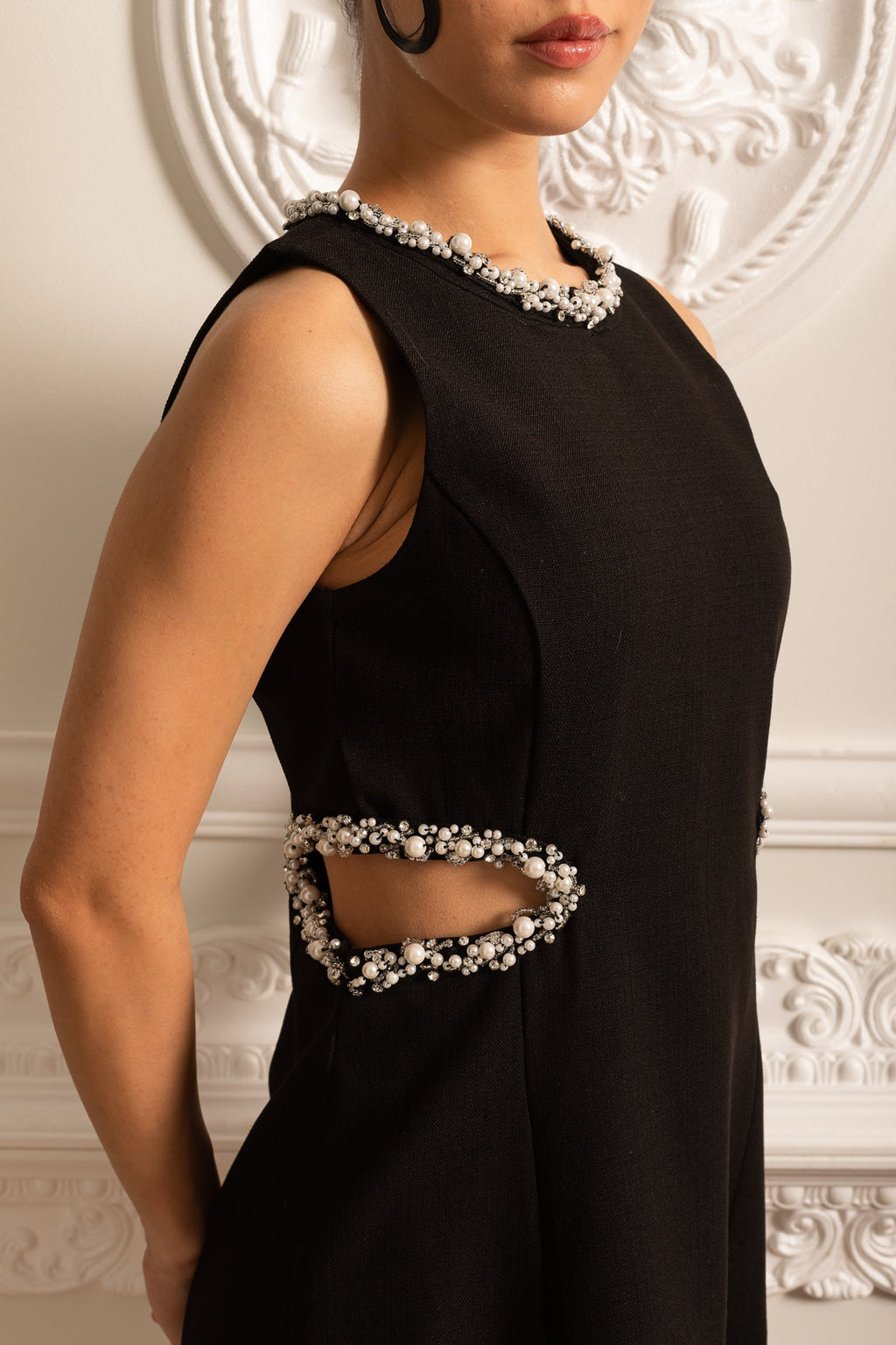 Siyah Mira Mini Elbise