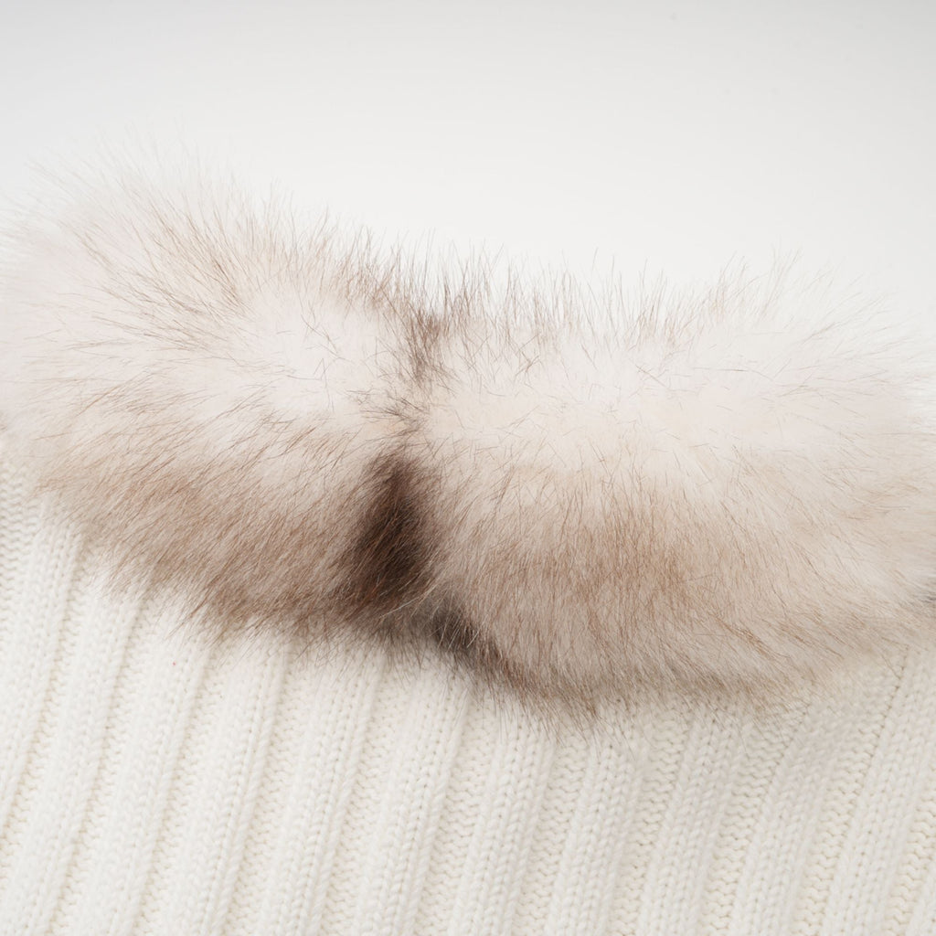 Suni Kürk & Örgü Detaylı Ceket