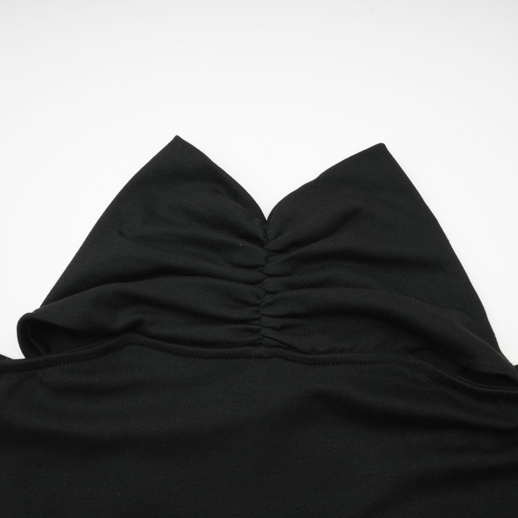 Odette siyah dantelli streç bluz