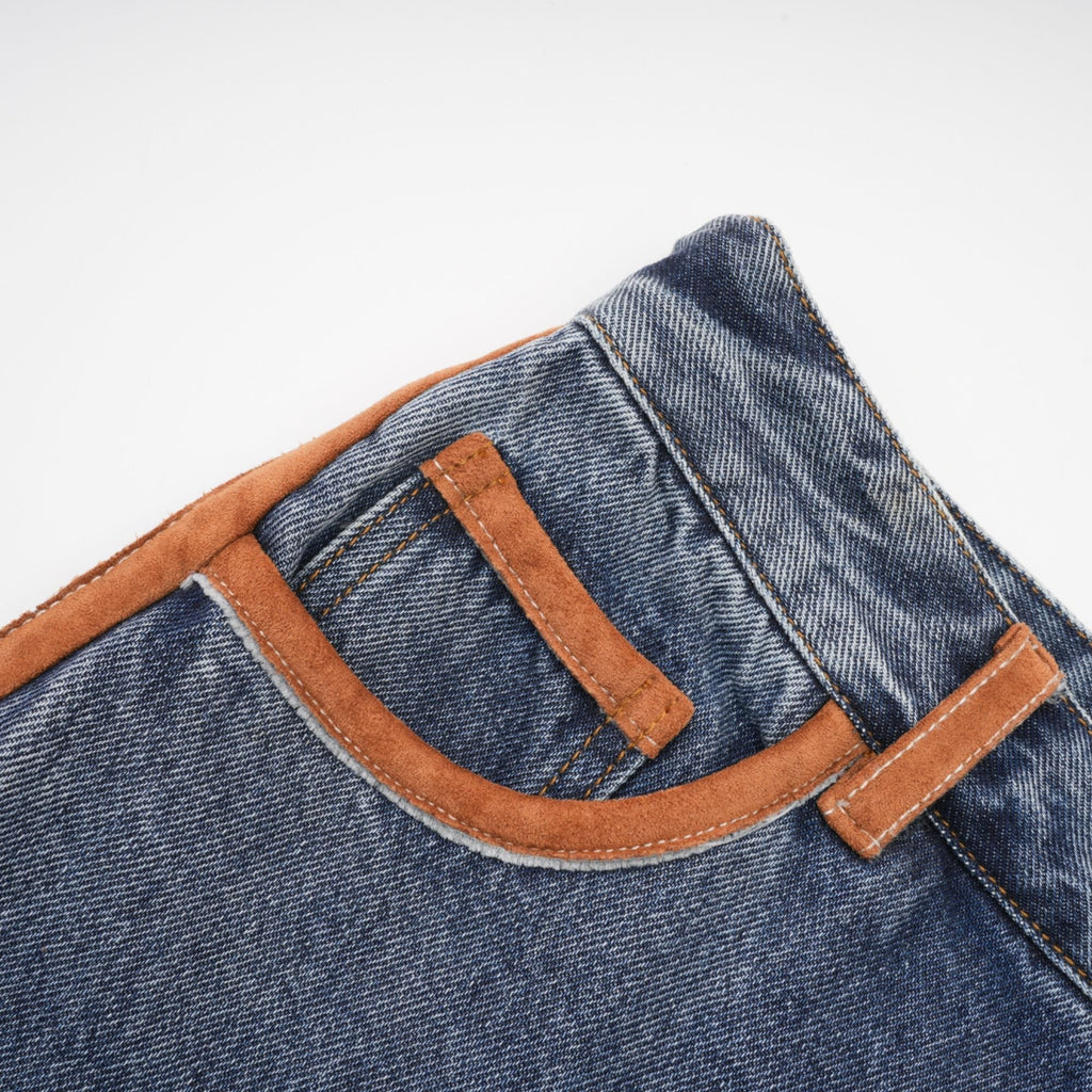 Blanche Blok Renkli Denim Etek