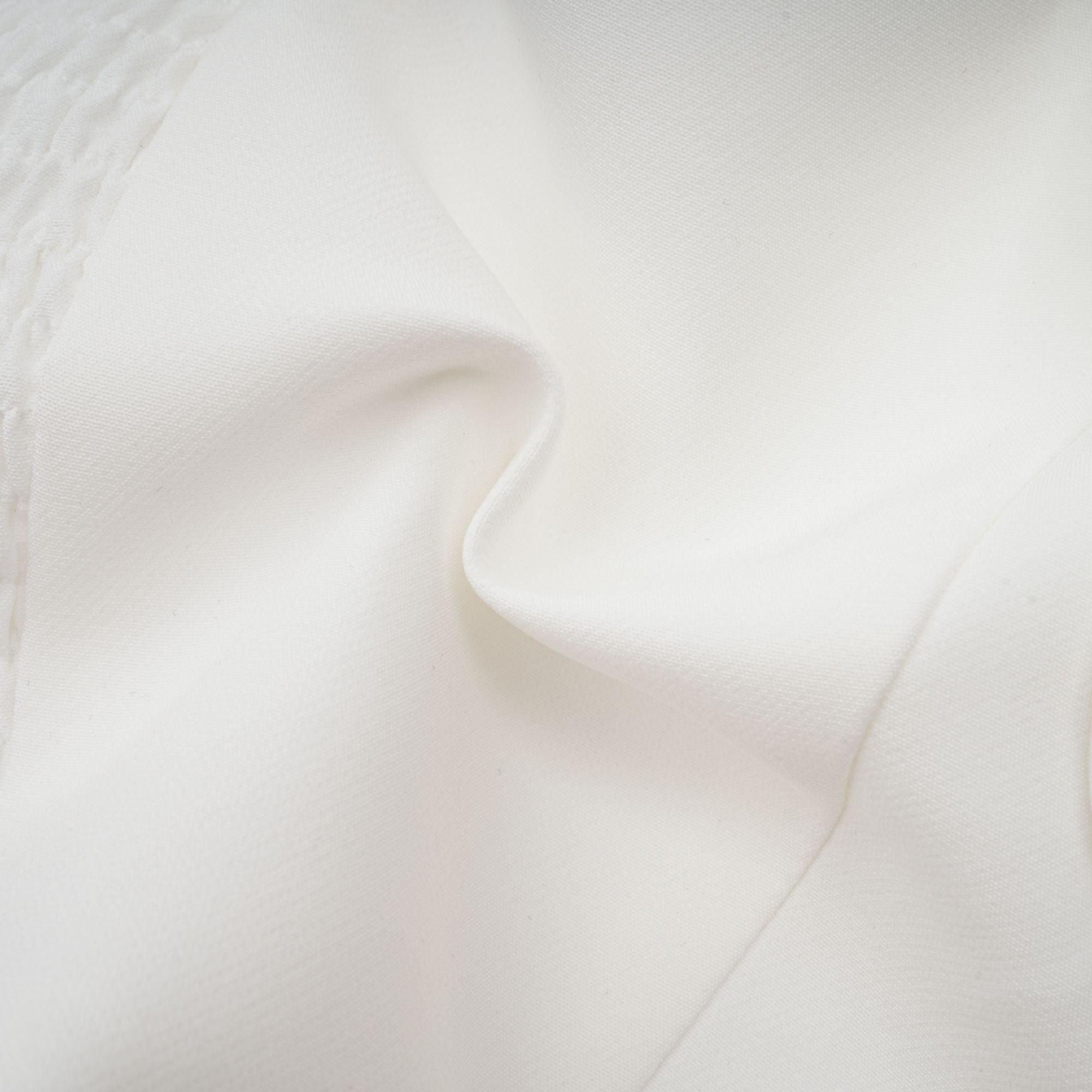 Flora Elegance Beyaz 3D Çiçek Detaylı Straplez Bluz