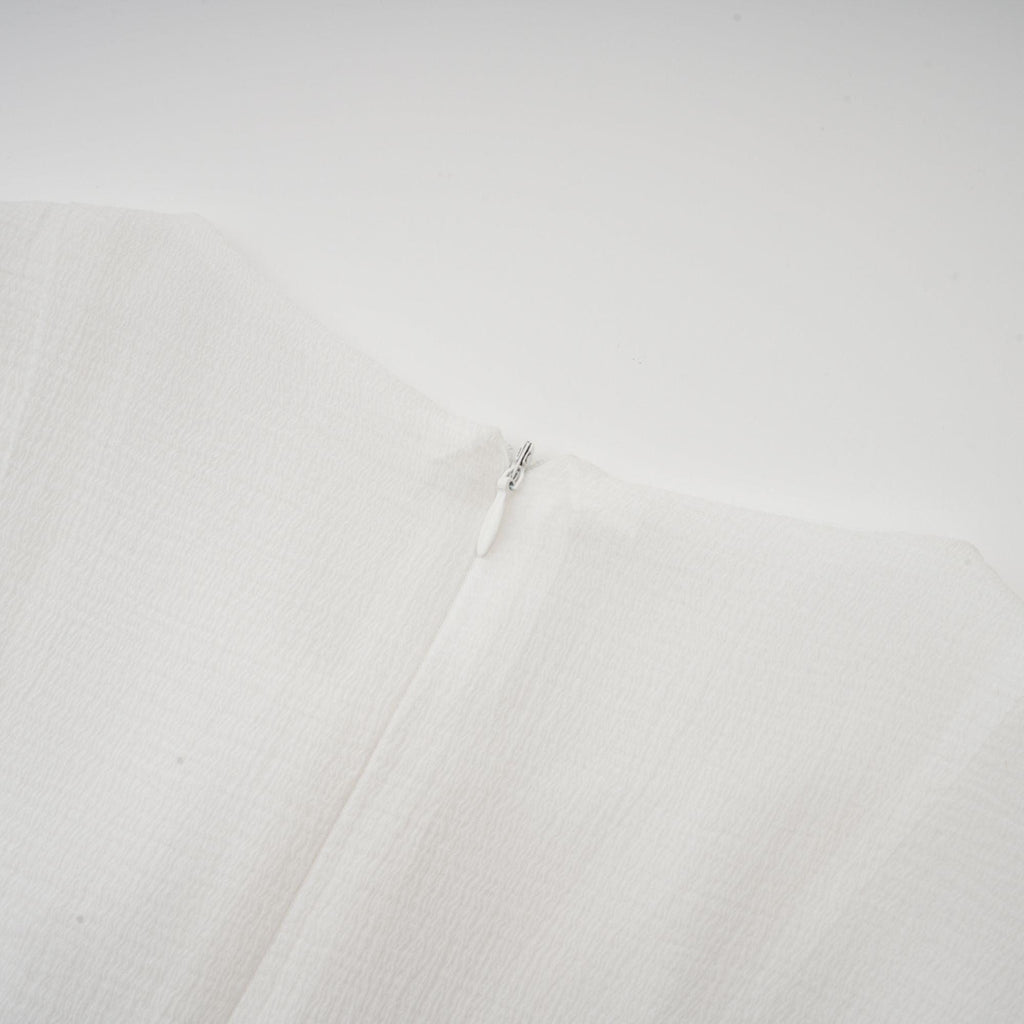 Aurora Fırfır Detaylı Beyaz Mini Elbise