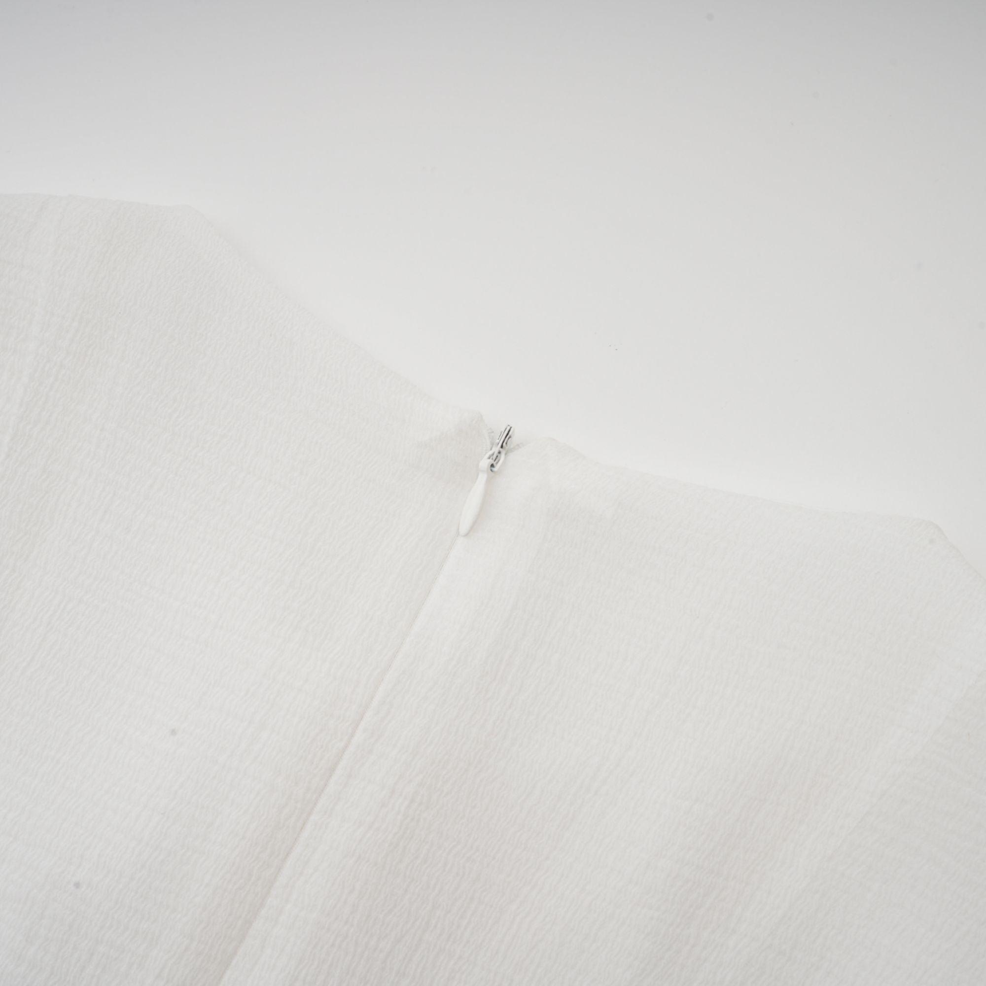 Aurora Fırfır Detaylı Beyaz Mini Elbise