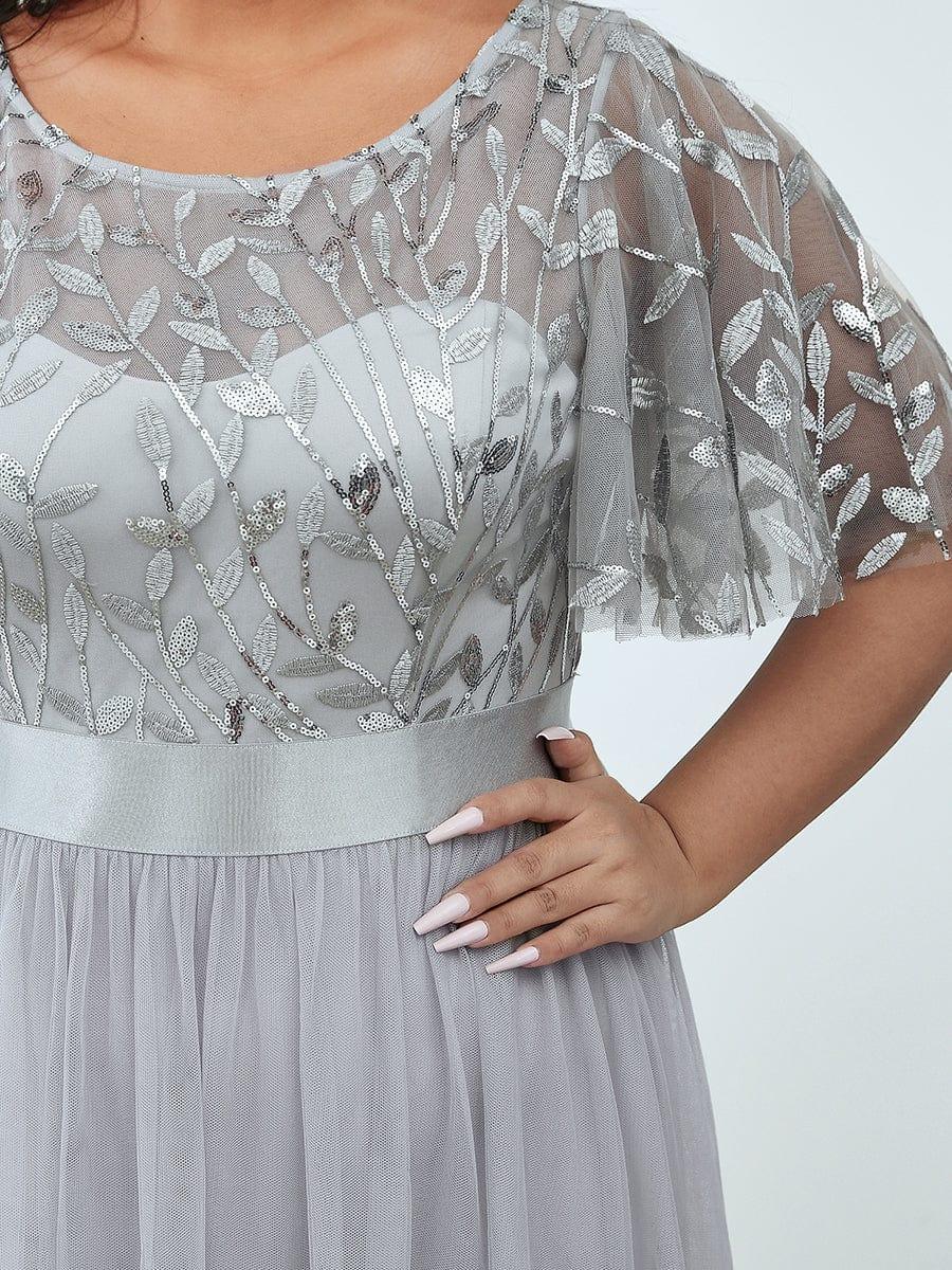 Kısa Kollu Abiye Elbise