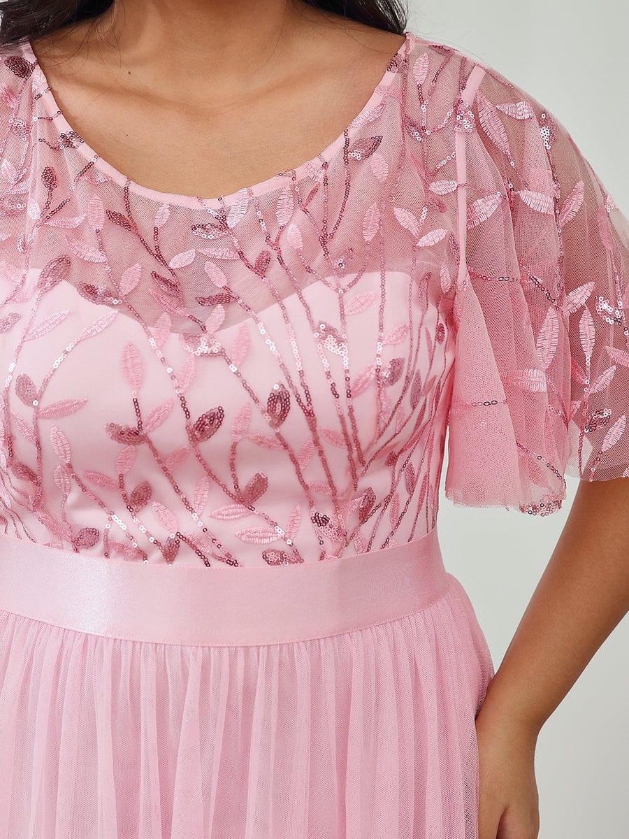 Kısa Kollu Abiye Elbise