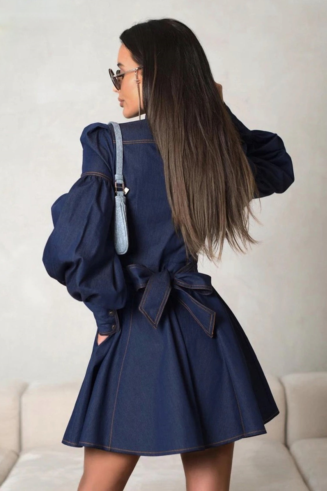 Lena Puf Kollu Kot Mini Elbise