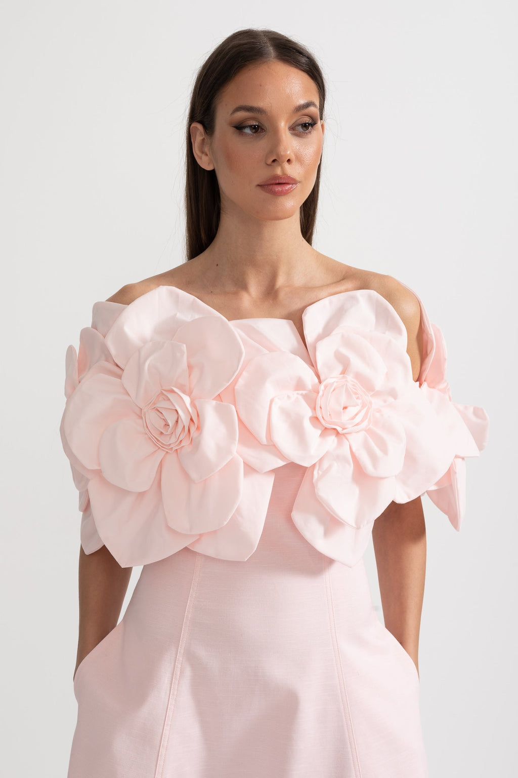 Çiçek Desenli Midi Elbise