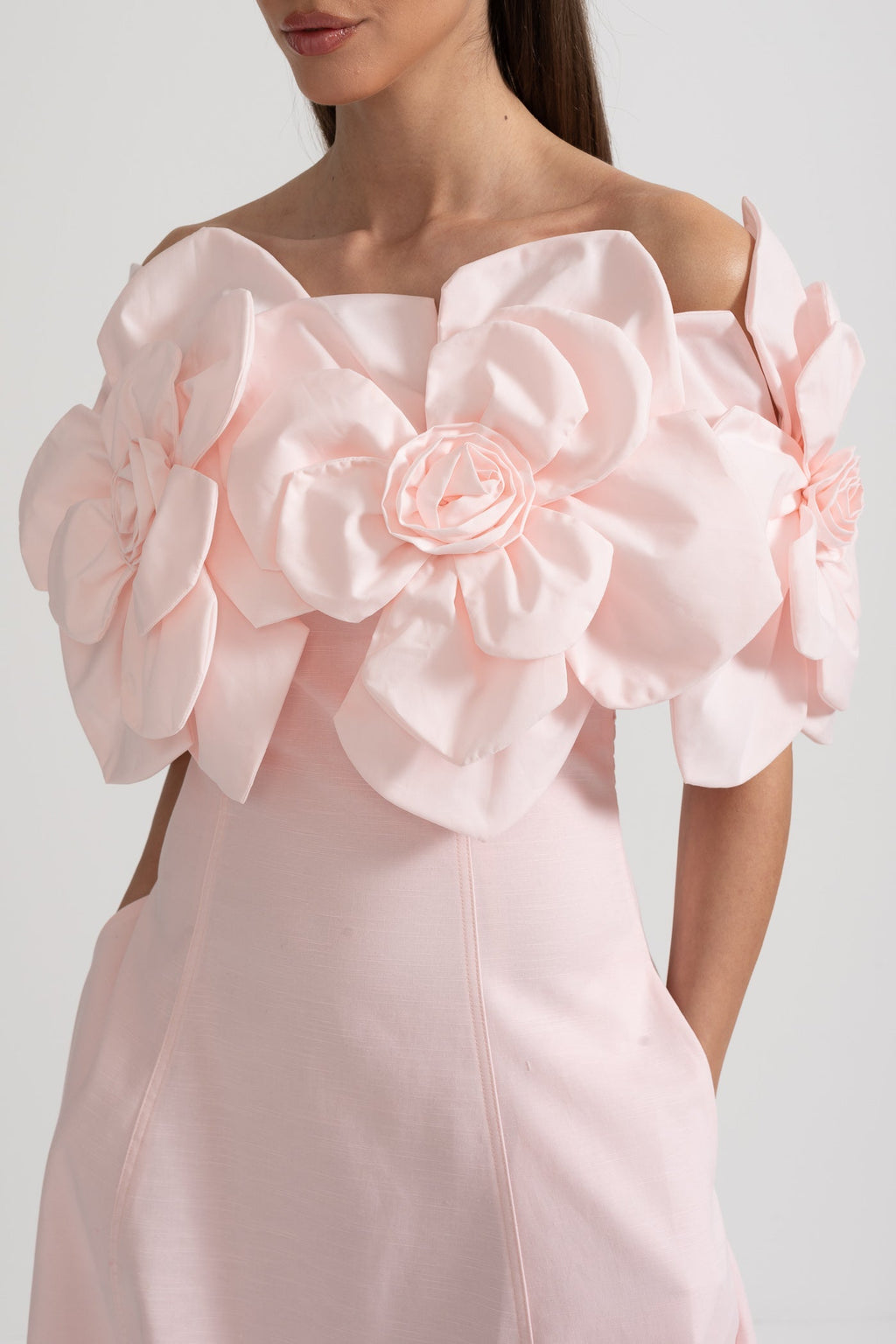 Çiçek Desenli Midi Elbise