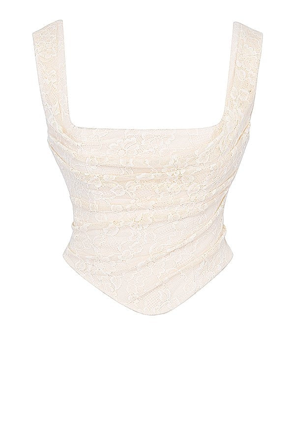 Dantel Korse ve Drapeli Etek Takımı