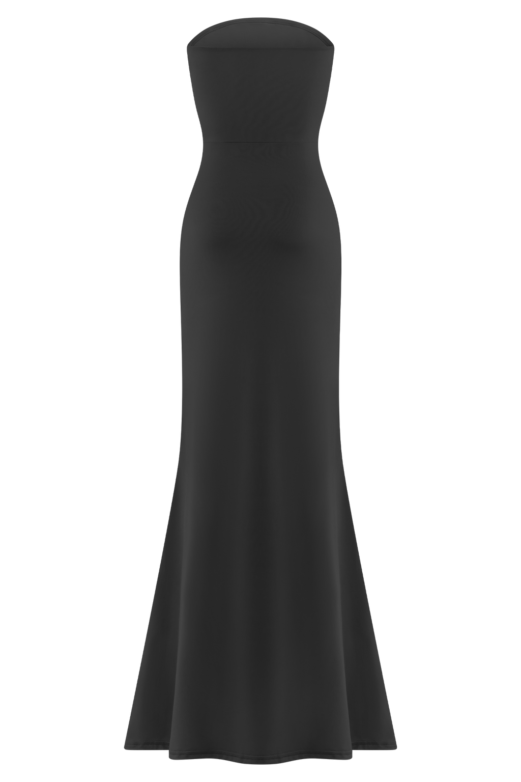 Madison Straplez Dar Kesim Uzun Elbise - Siyah
