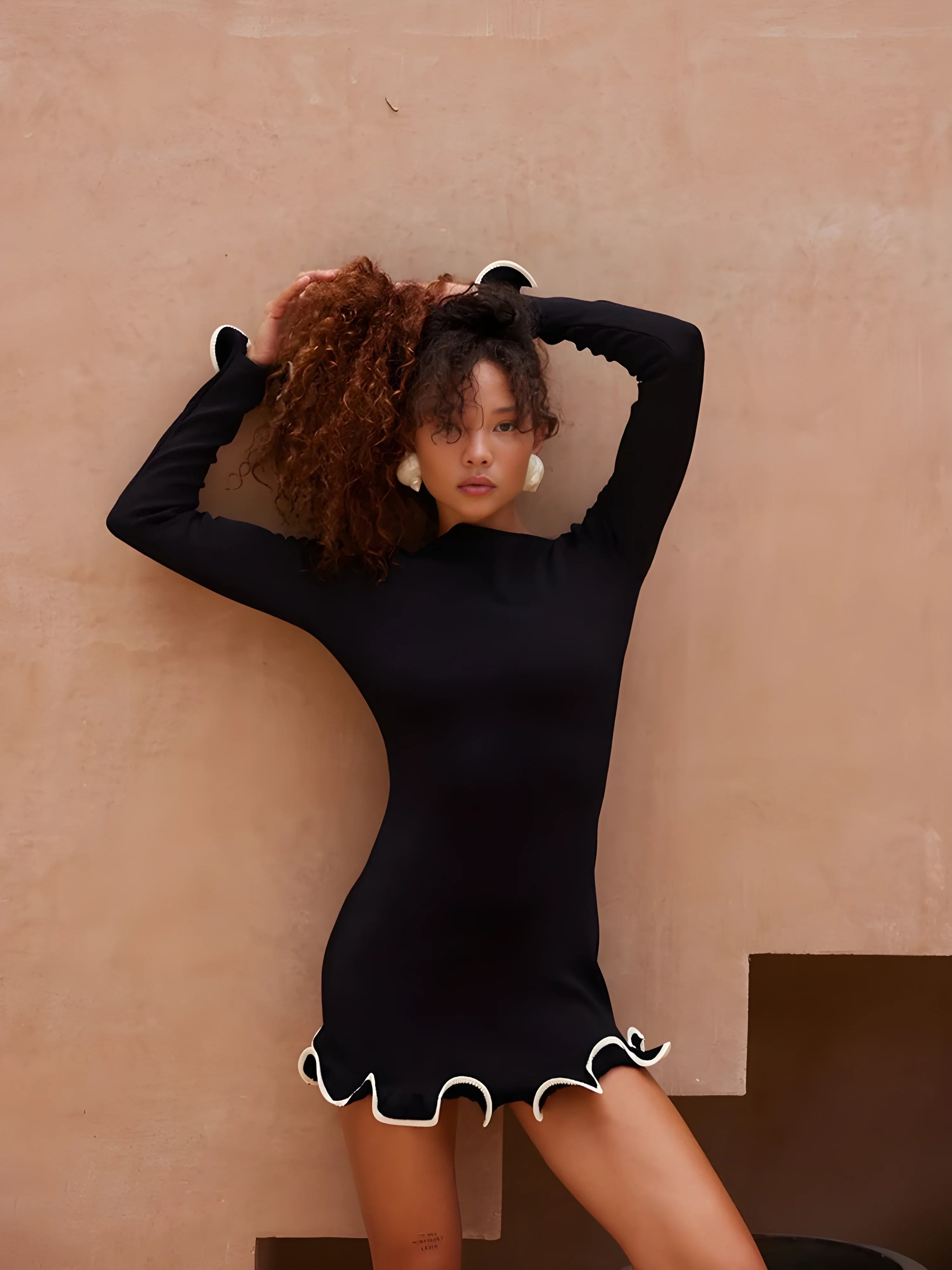 Wave Edge Mini Elbise