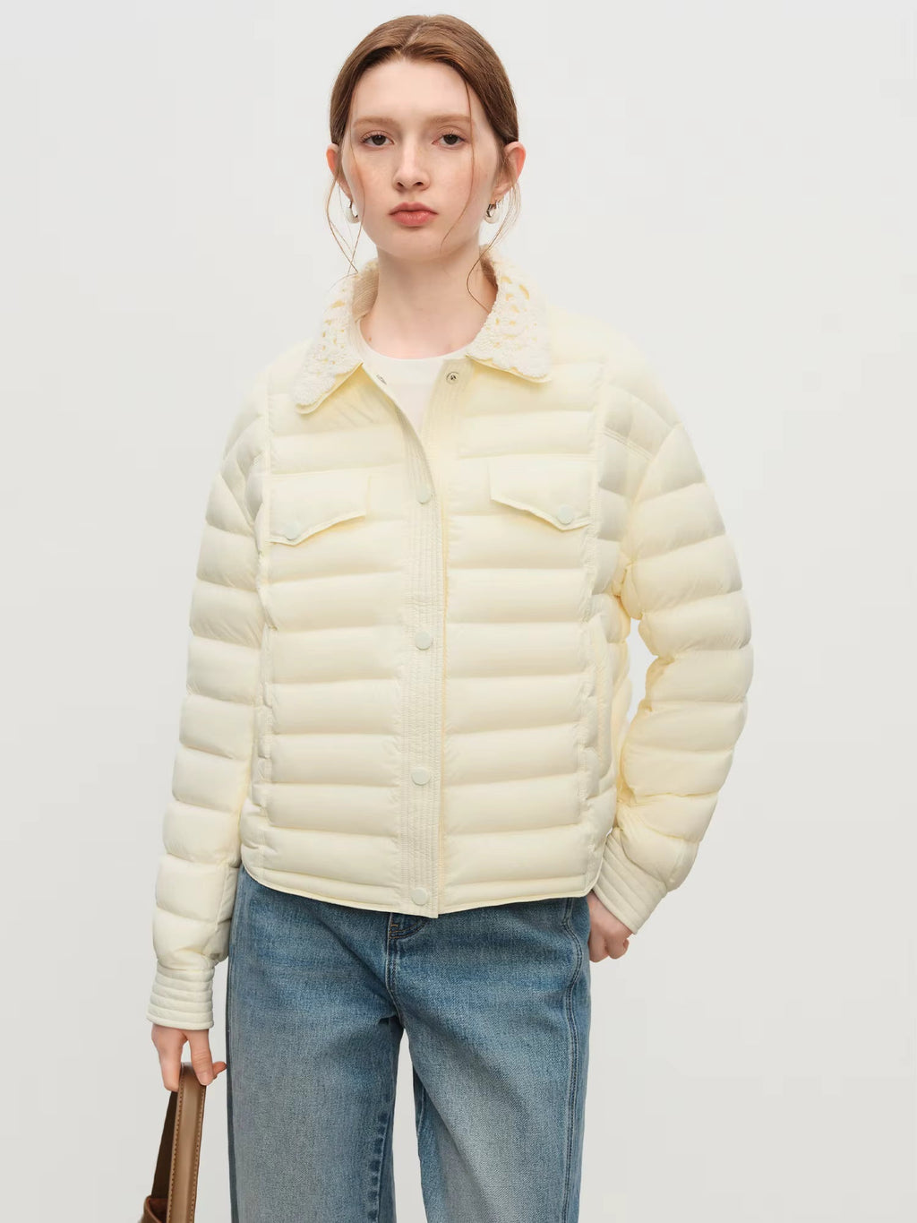 Kadın V Yaka Uzun Kollu Slim Fit Pamuk Kazak