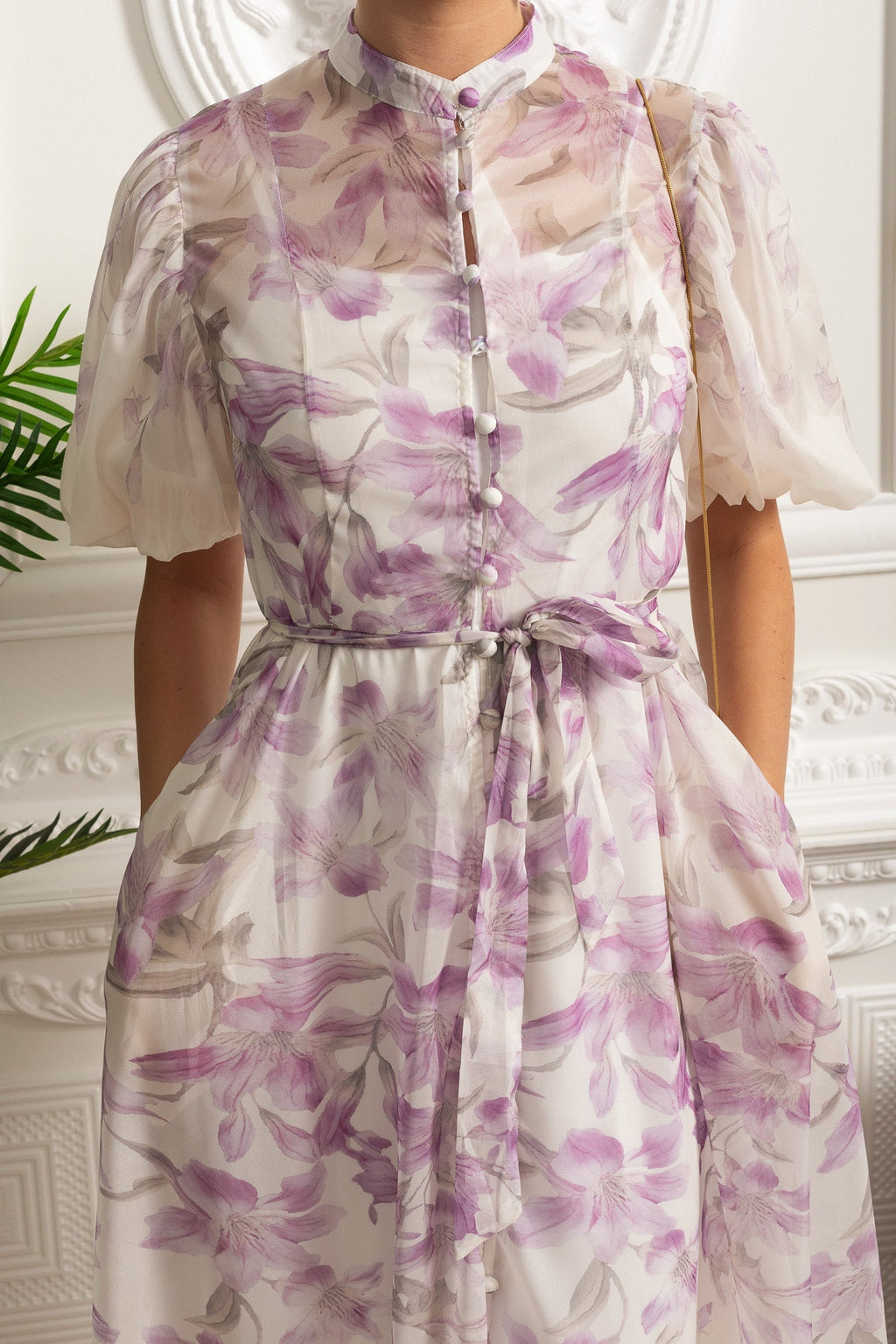 İpek Midi Gömlek Elbise