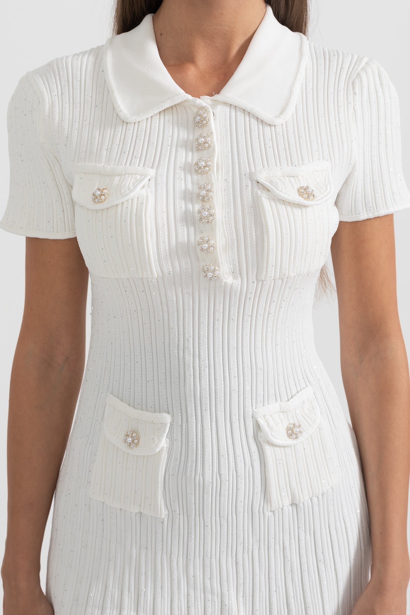 Kısa Kollu Elmas Elbise