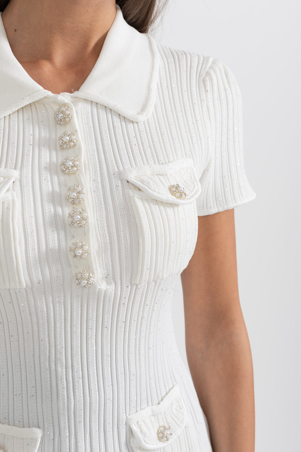 Kısa Kollu Elmas Elbise