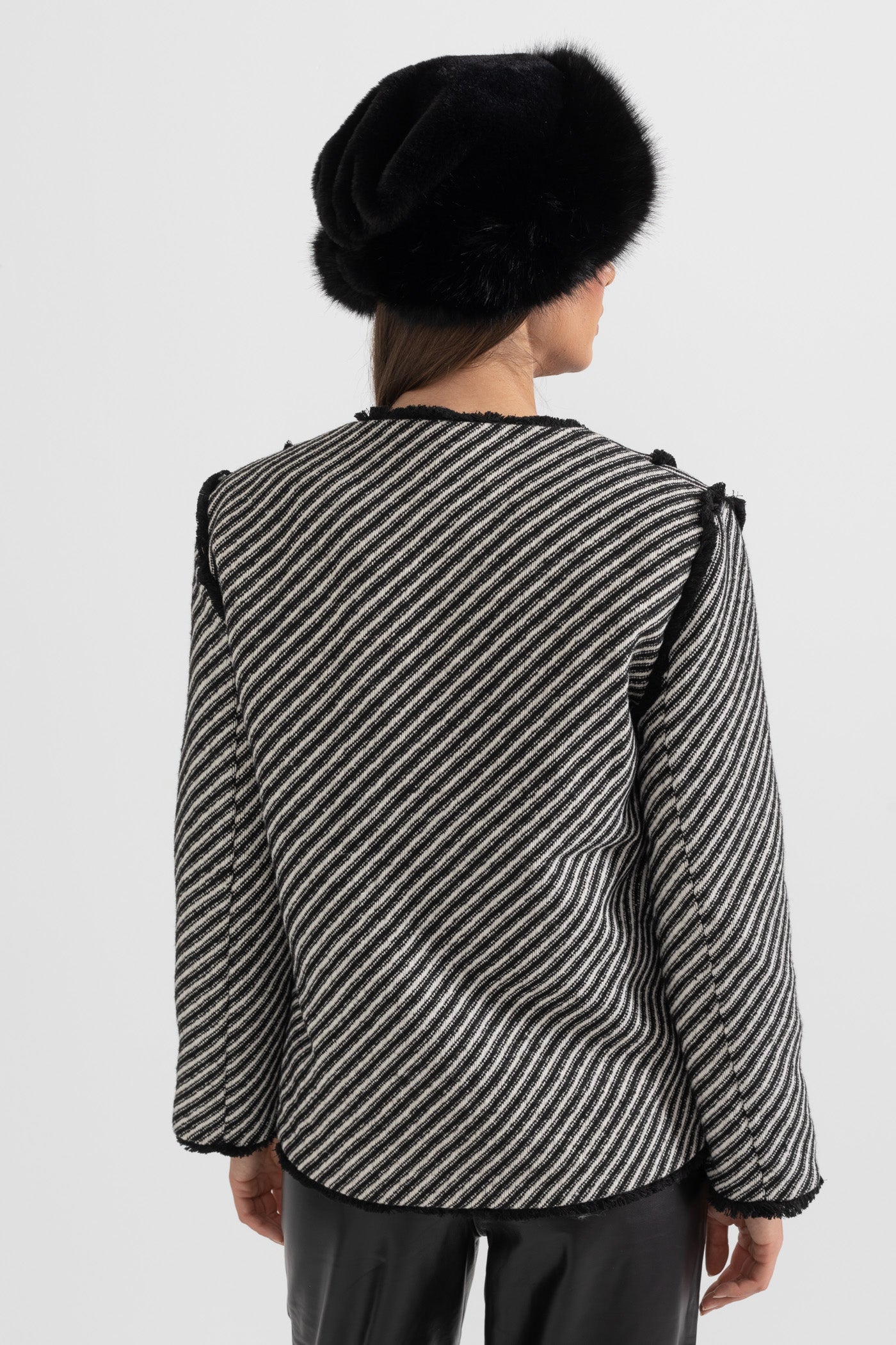 Çizgili Tüvit Blazer