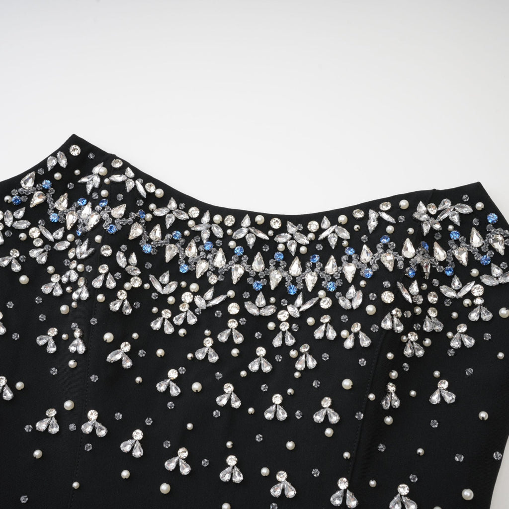 Süslemeli Maksi Elbise