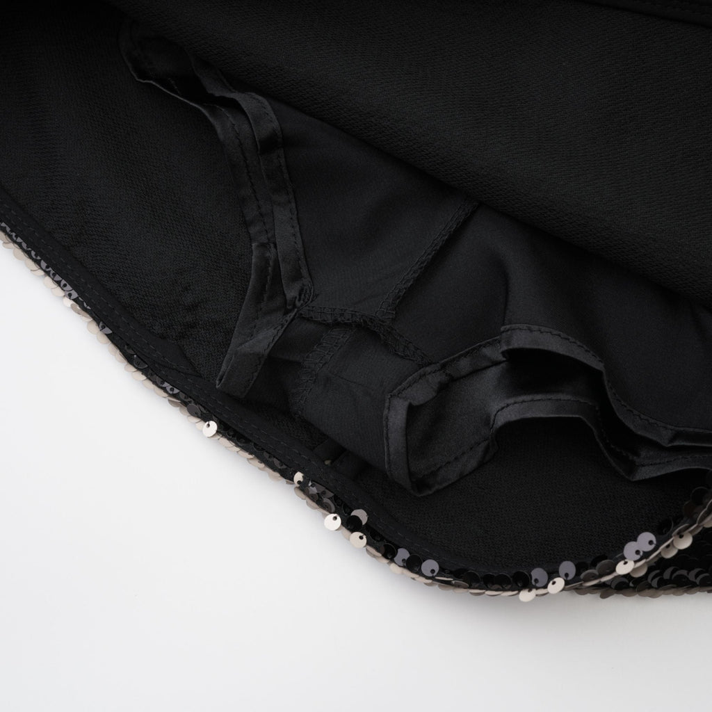 Magali Siyah Pullu Mini Etek