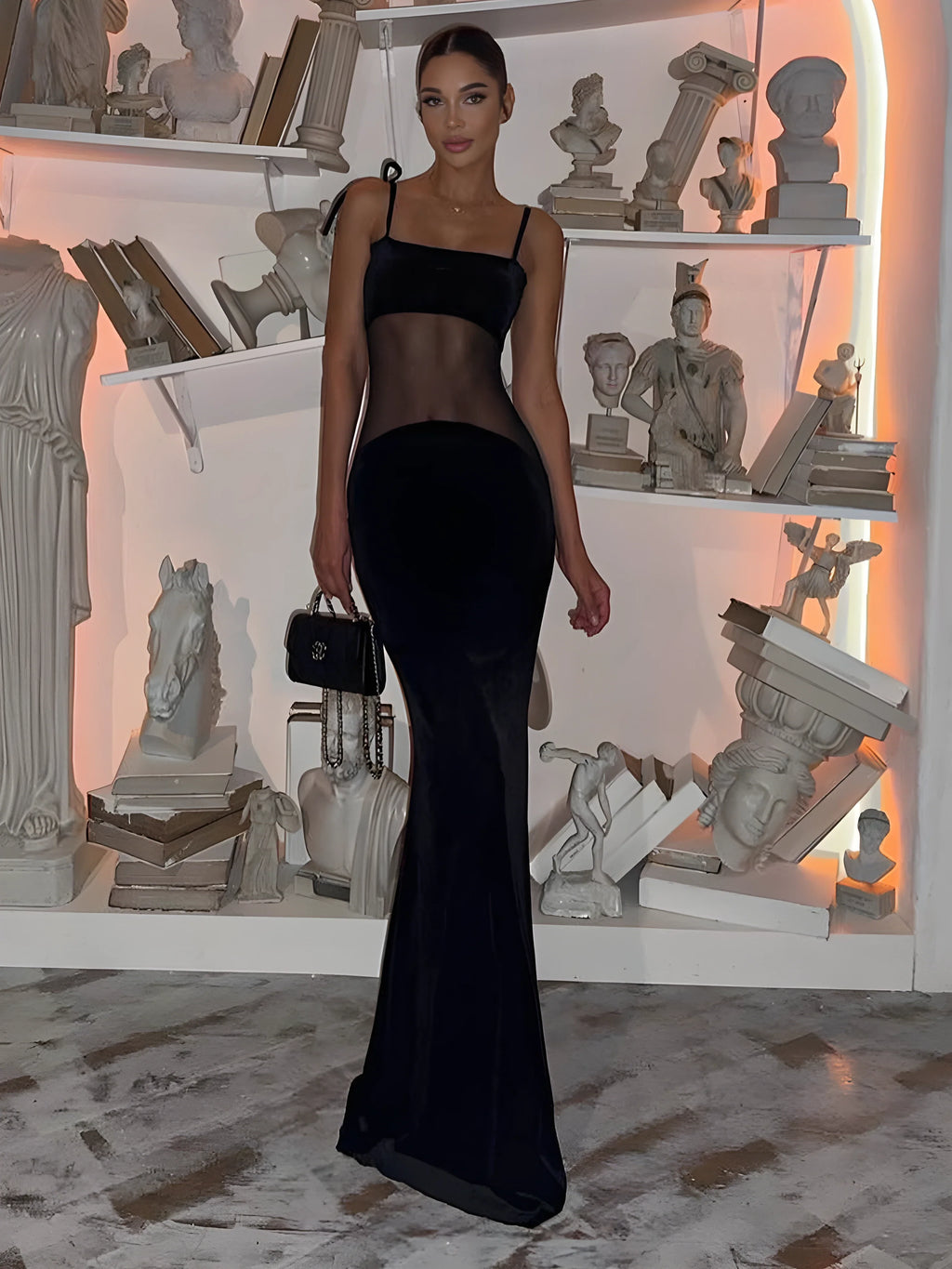 Velour Éclipse Elbise