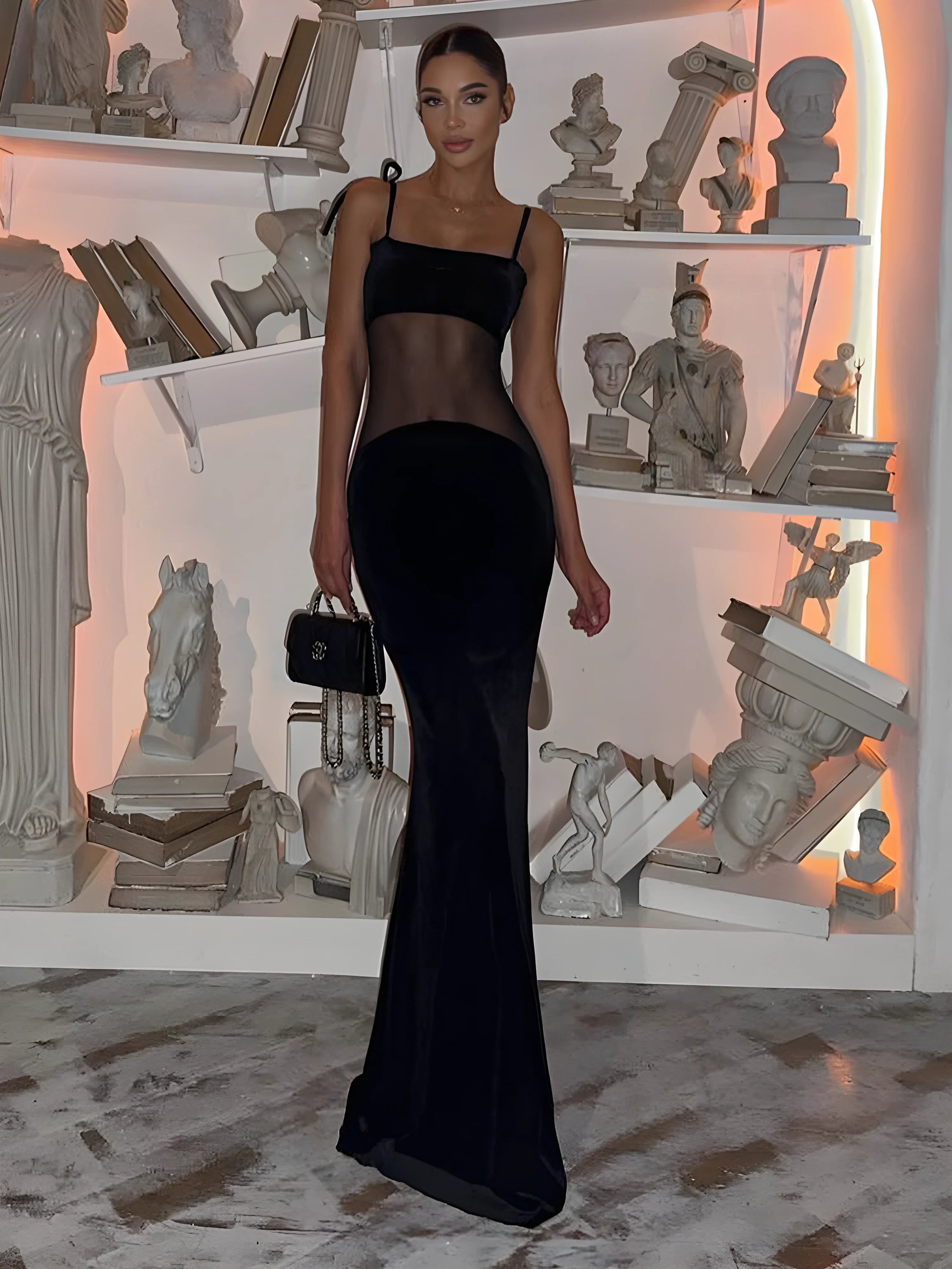 Velour Éclipse Elbise