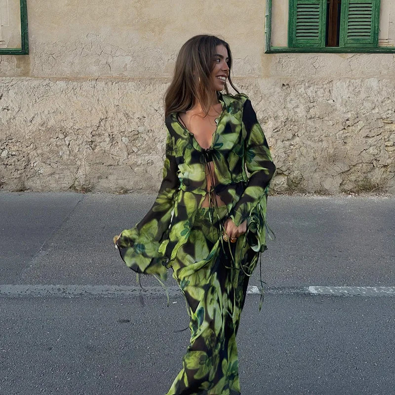 Gece Bahçesi - Dantel Takım