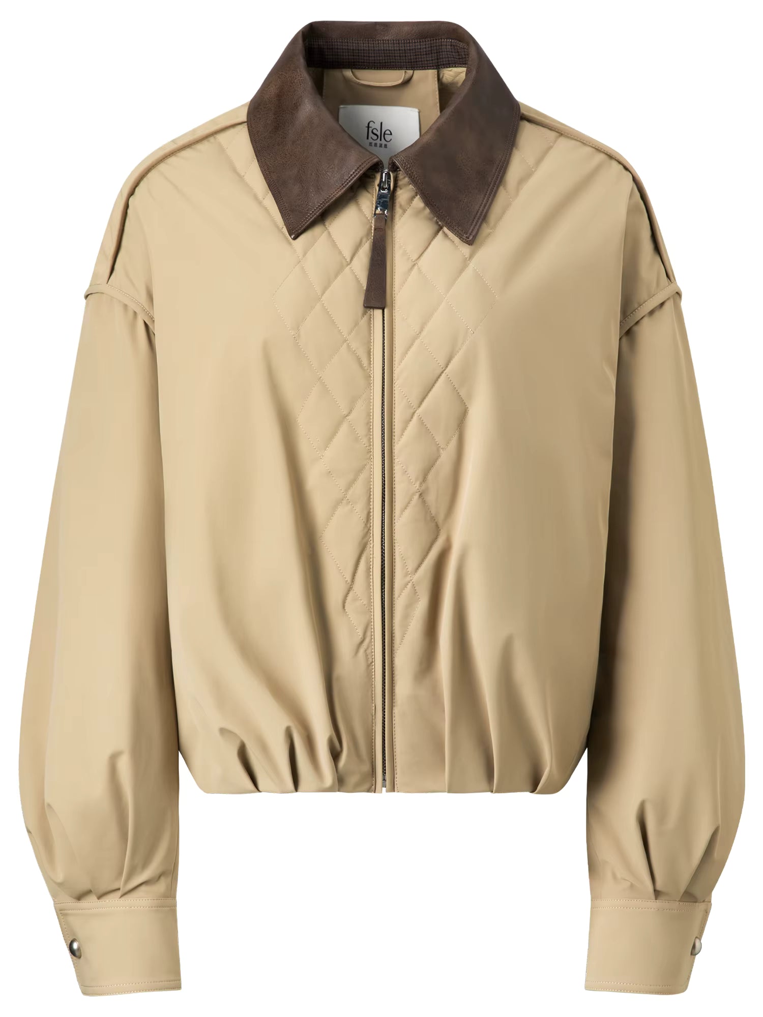 Ekose Panelli Kısa Ceket