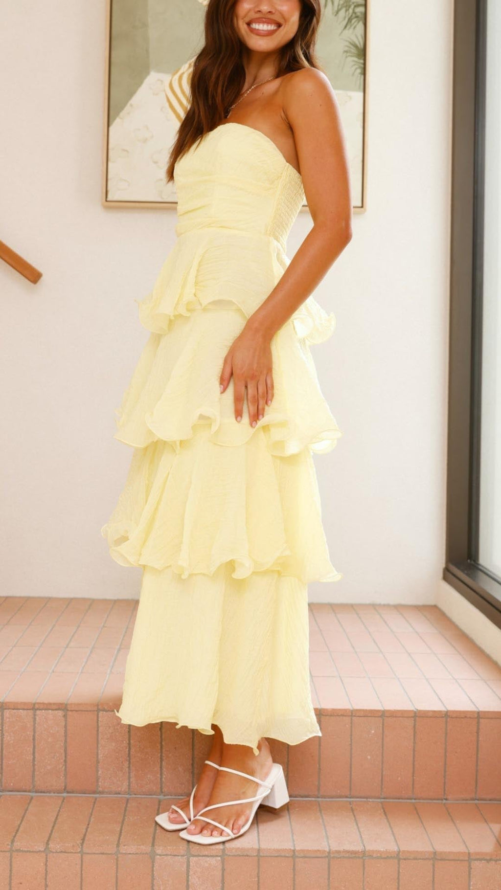 Kate | Çok Katmanlı Fırfırlı Maxi Elbise