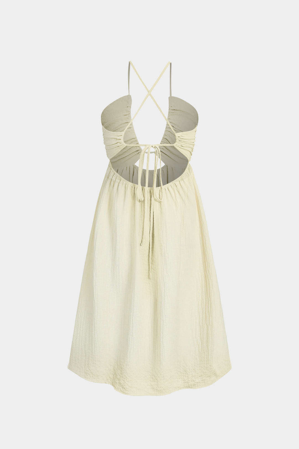 Sırt Dekolteli V Yaka Yırtmaçlı Midi Elbise