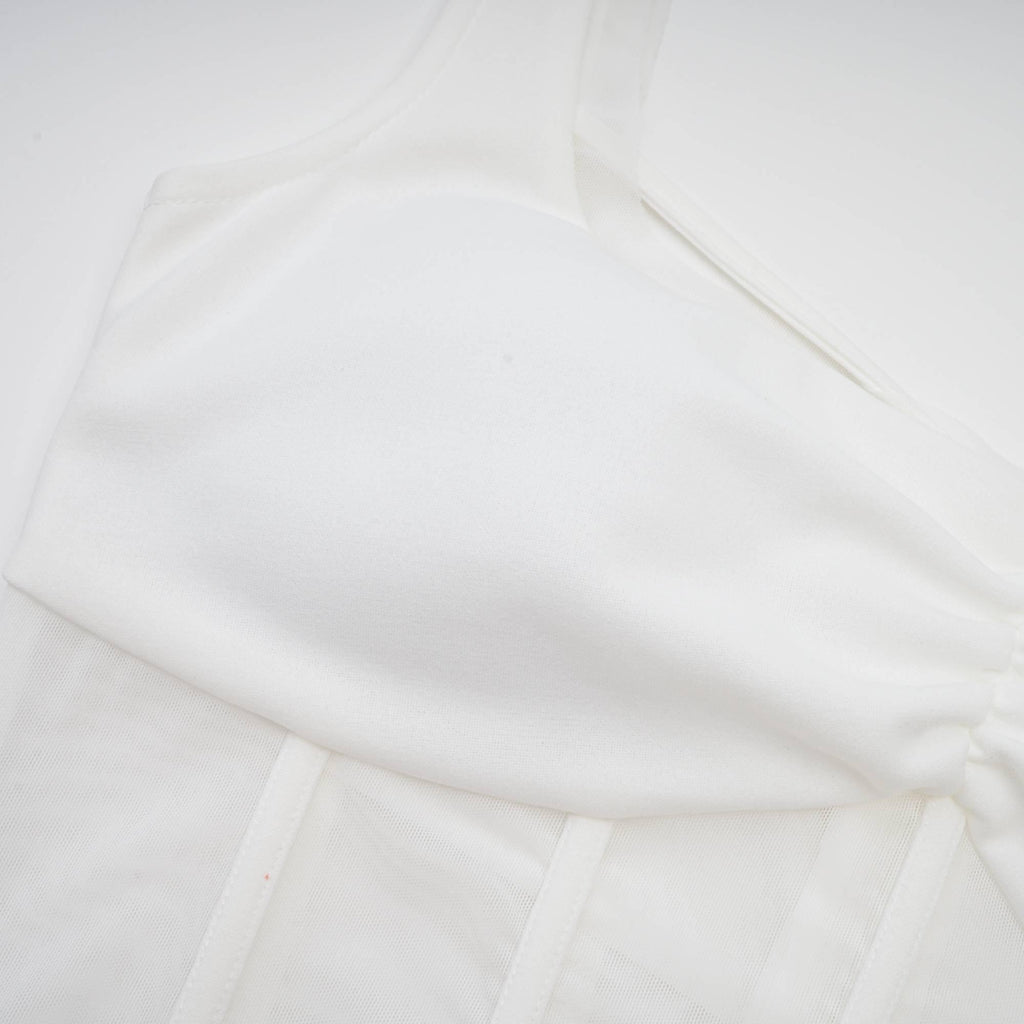 Elegant Beyaz Midi Elbise