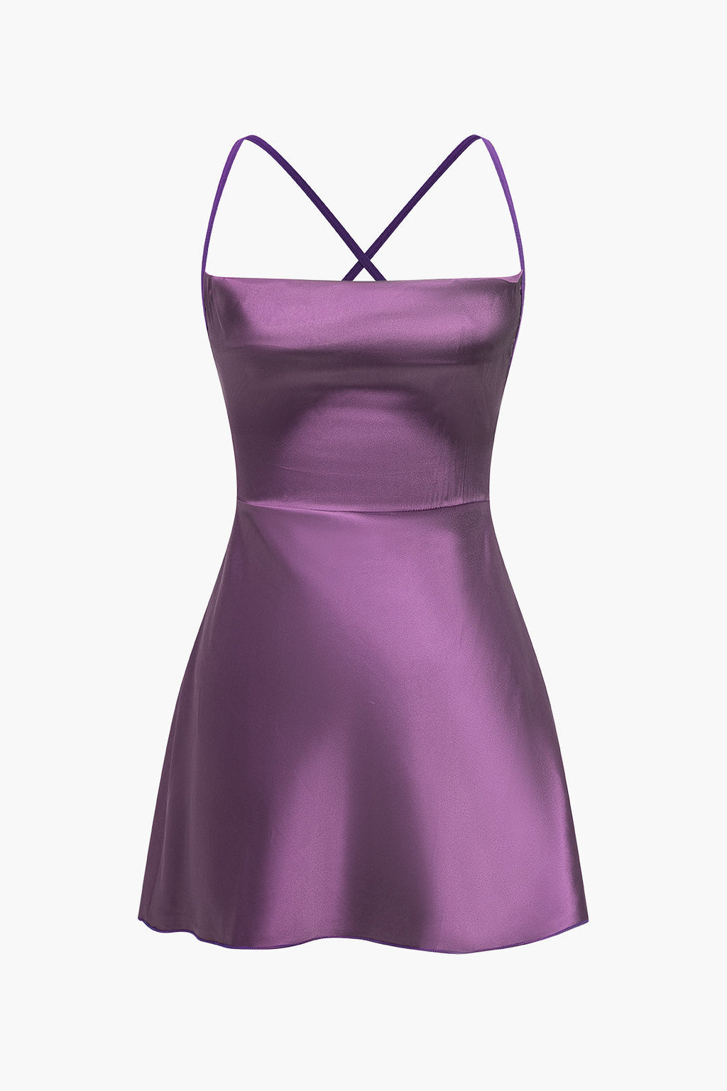 Saten Sırt Dekolteli Bağlamalı Gece Elbisesi