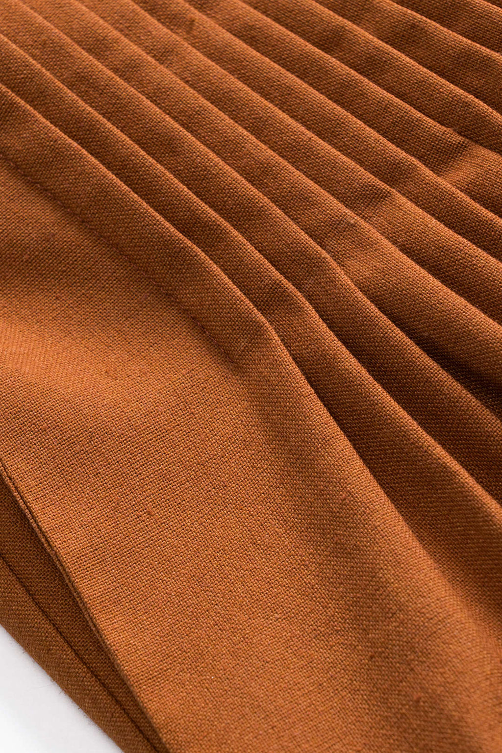 Linen Pileli Fermuarlı Bol Paça Pantolon