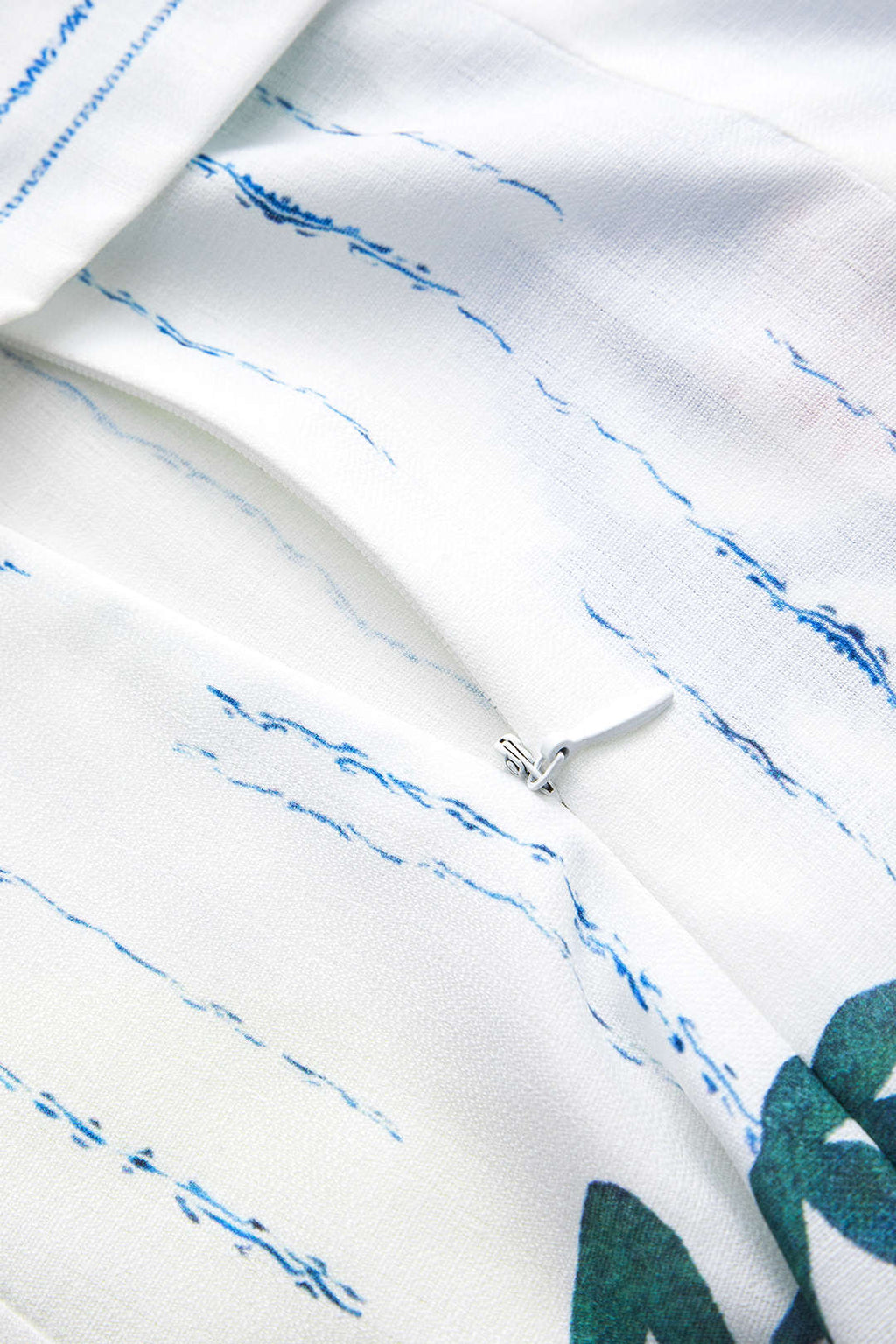 Çiçek Desenli Kolsuz Fermuarlı Straplez Mini Elbise