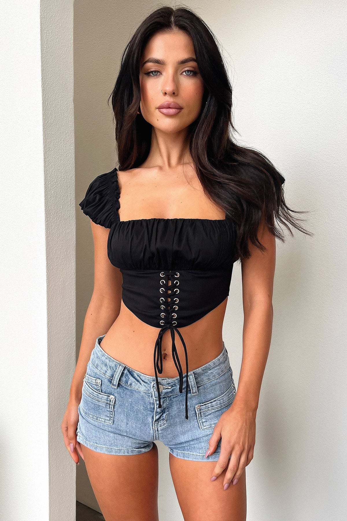 Maci Crop - Siyah