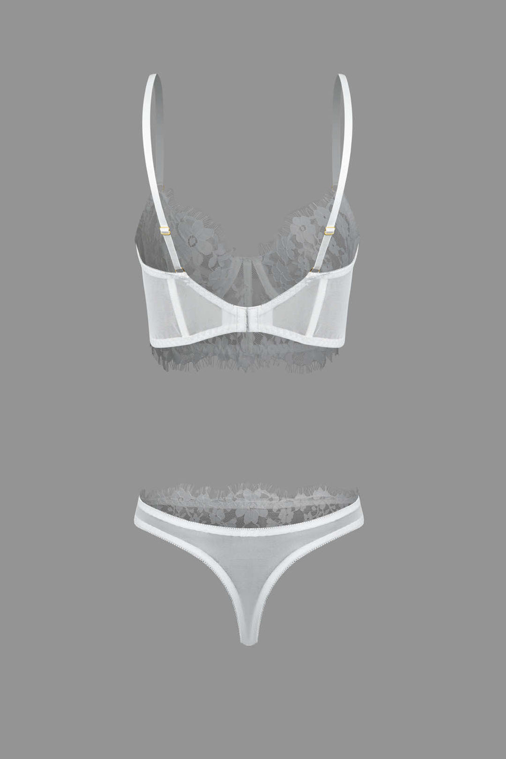 Dantel Büstiyer Cami Üst ve İç Giyim Takımı