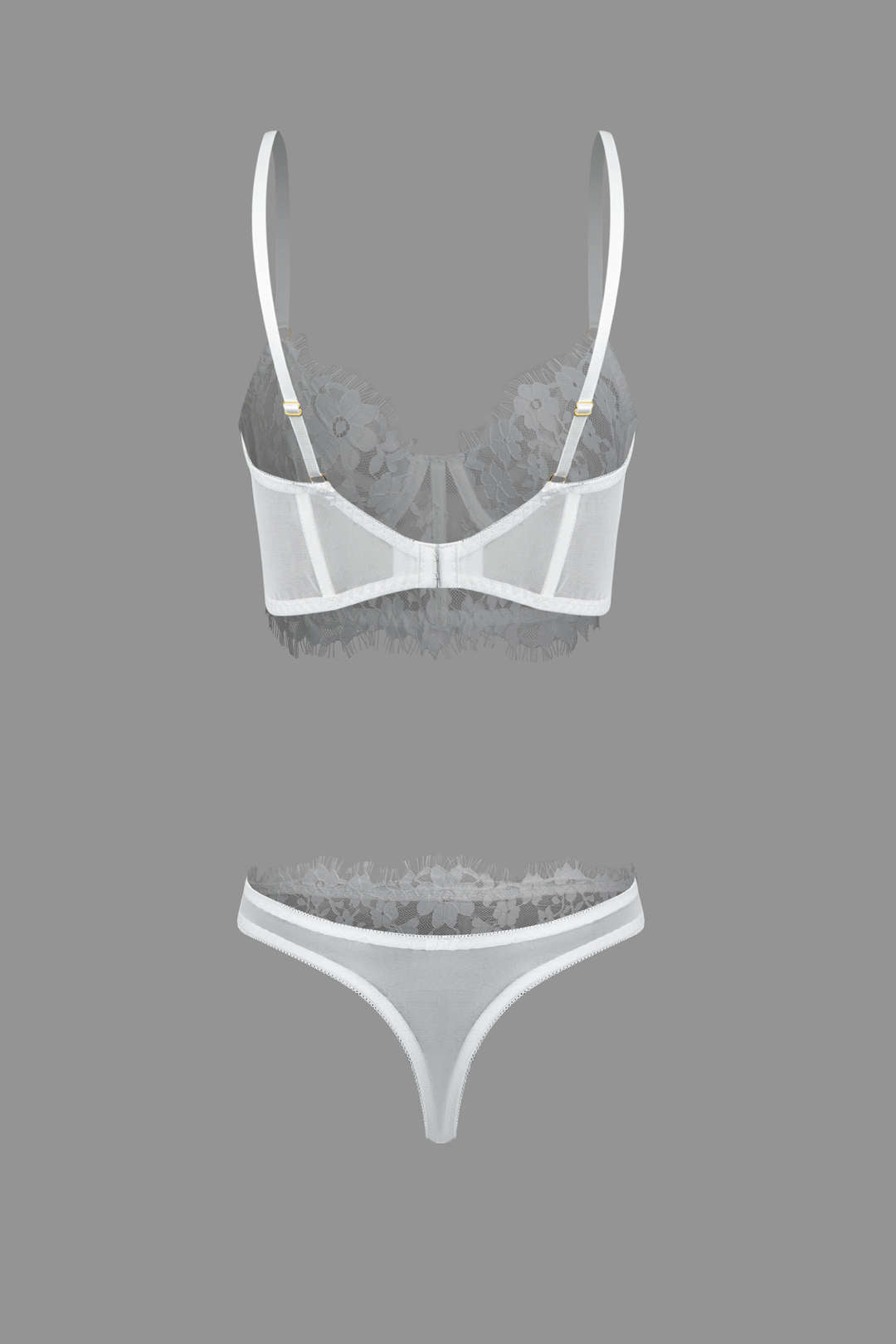 Dantel Büstiyer Cami Üst ve İç Giyim Takımı