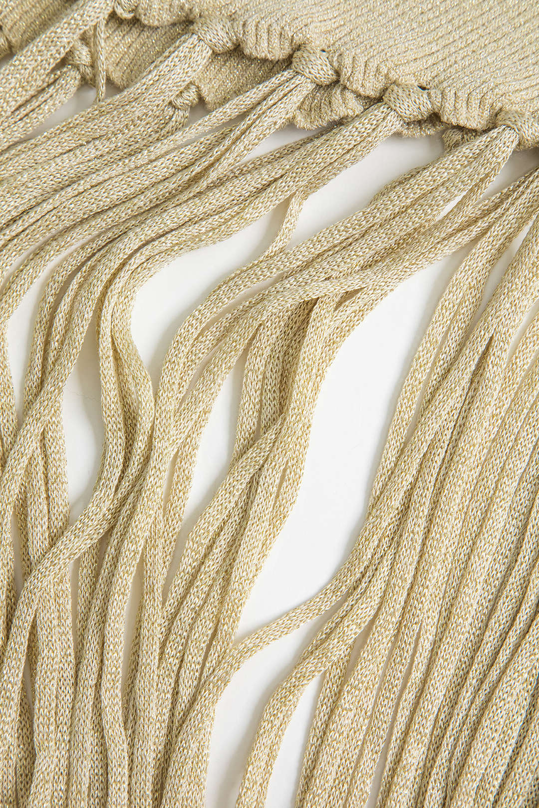 Düz Kazak Franji Asimetrik Elbise